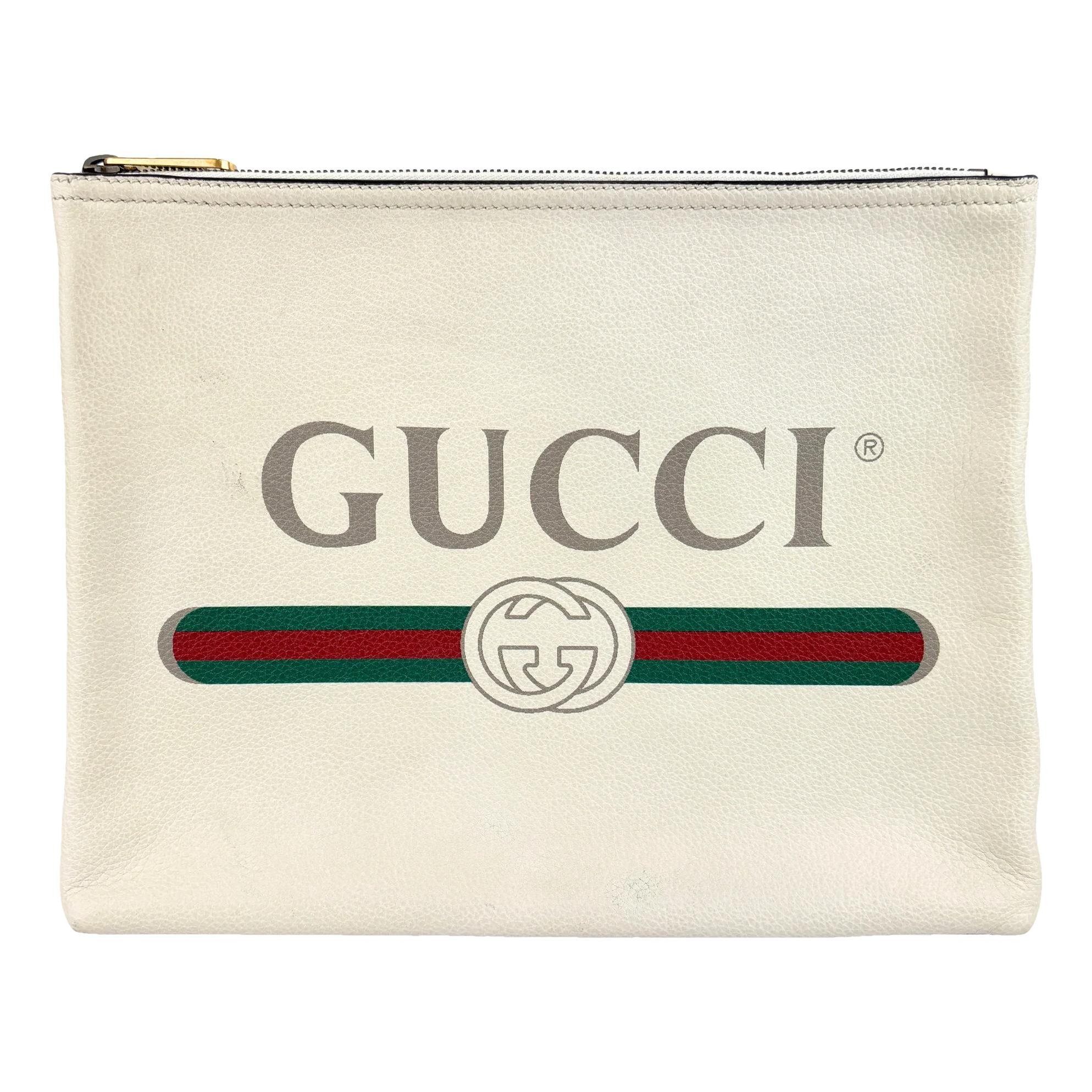 Leather clutch bag