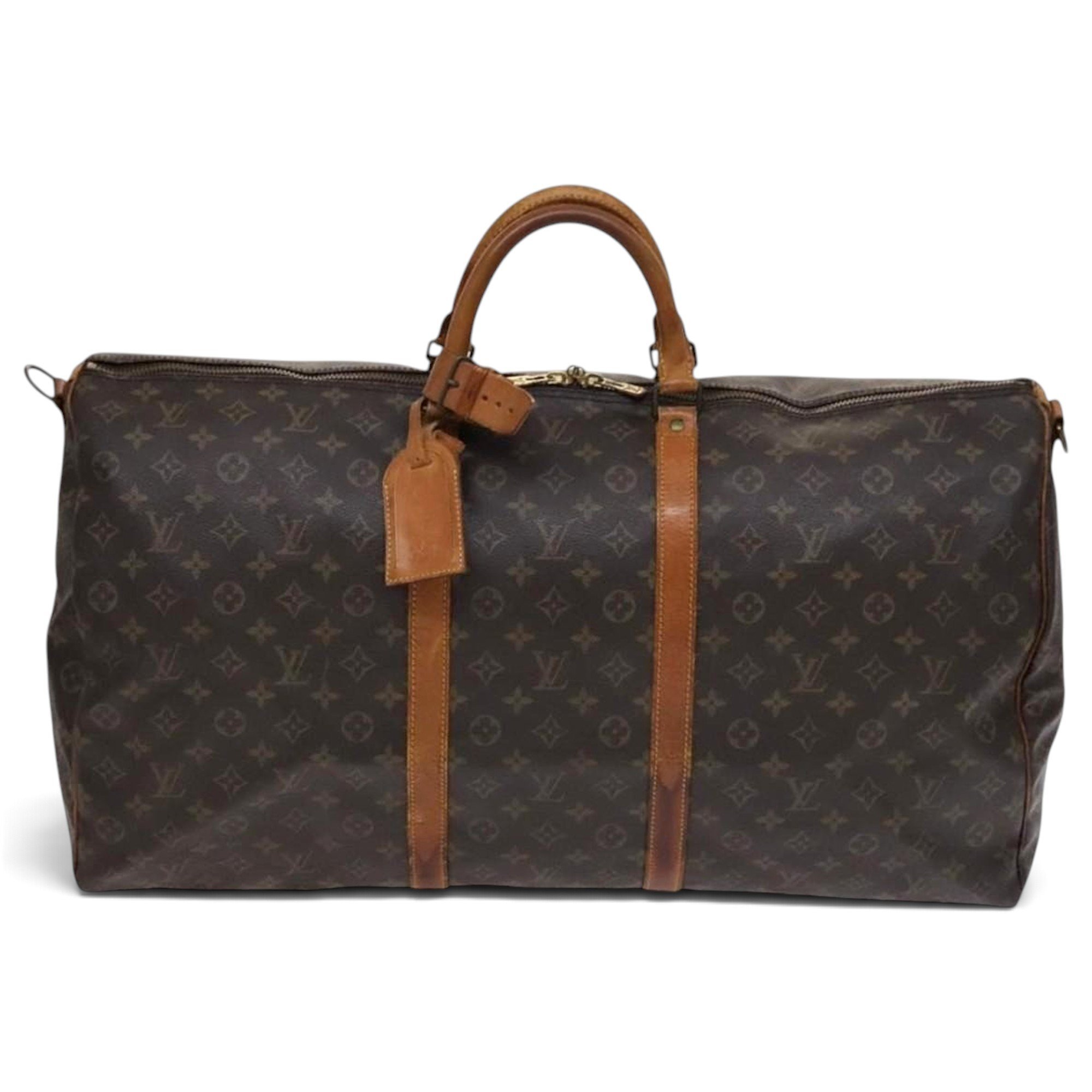 Keepall leather travel bag