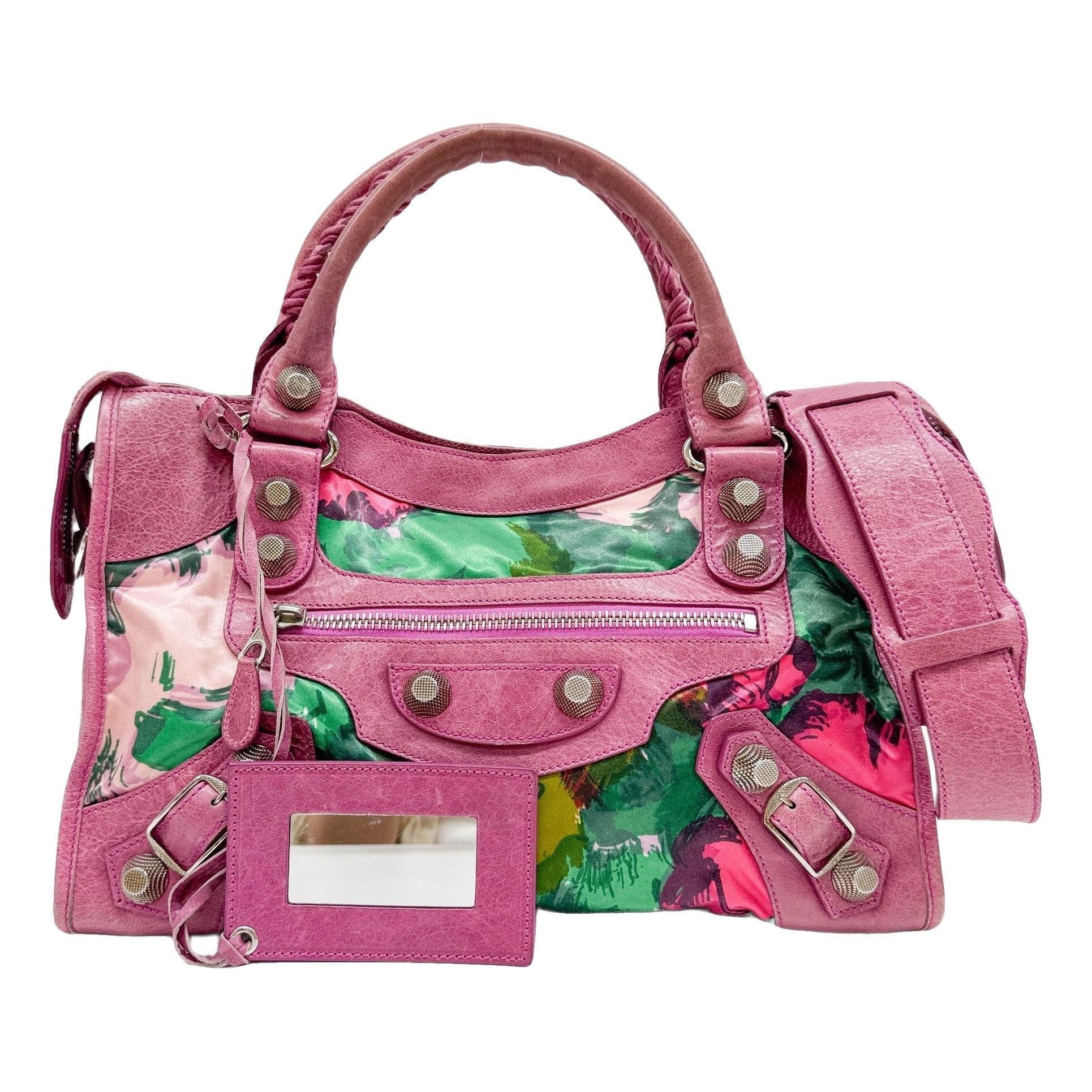 City leather handbag