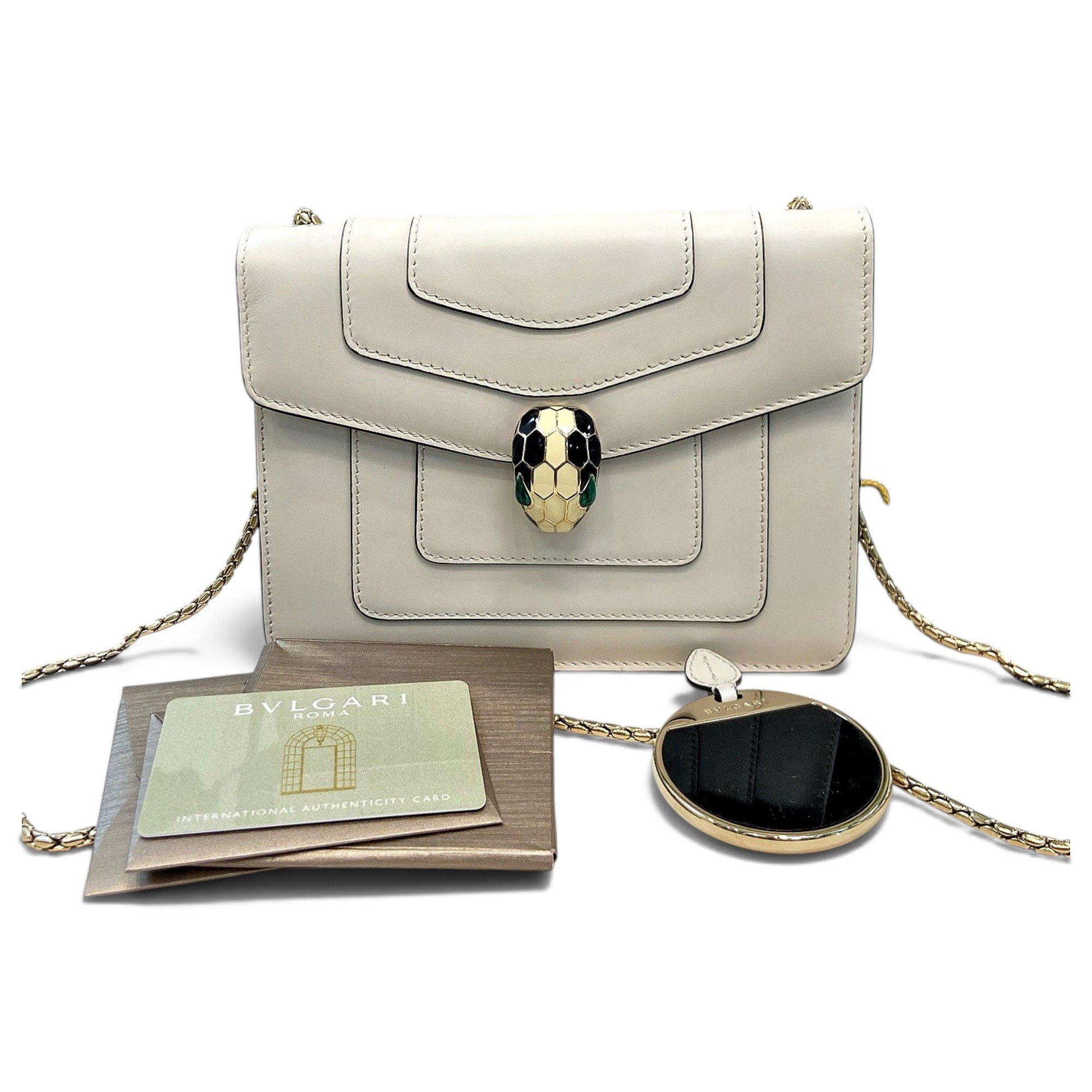 Serpenti leather handbag