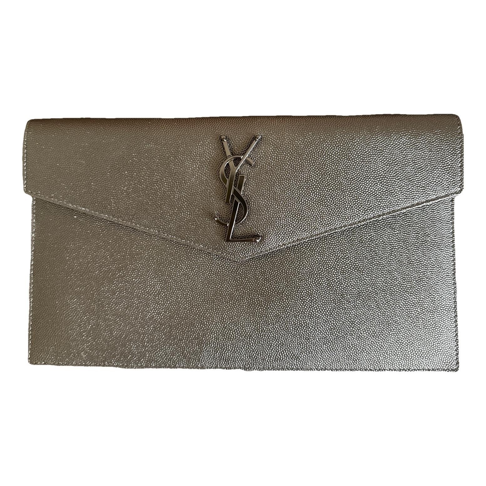 Leather clutch bag