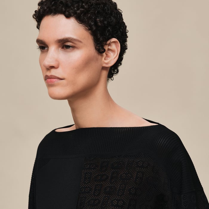 Noir "Chaine d'Ancre" Long-sleeve Sweater
