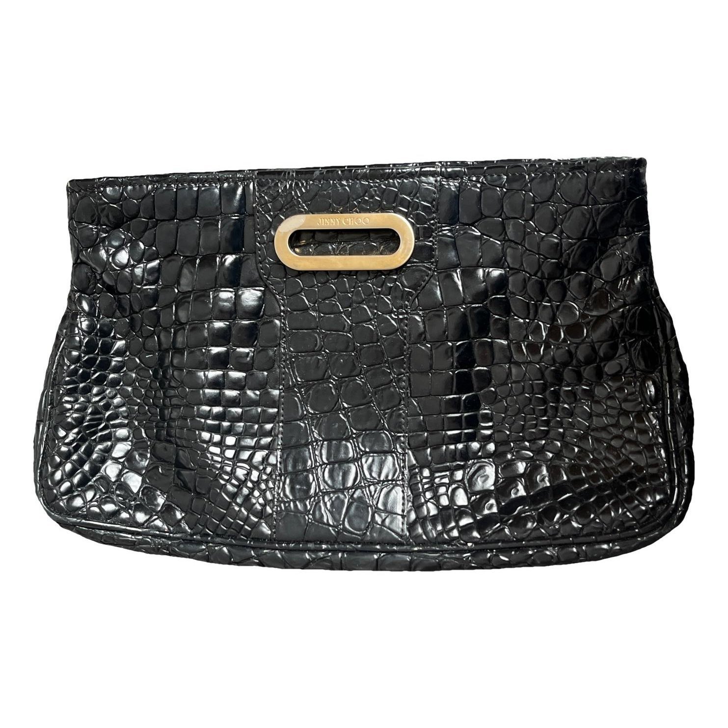 Patent leather clutch bag