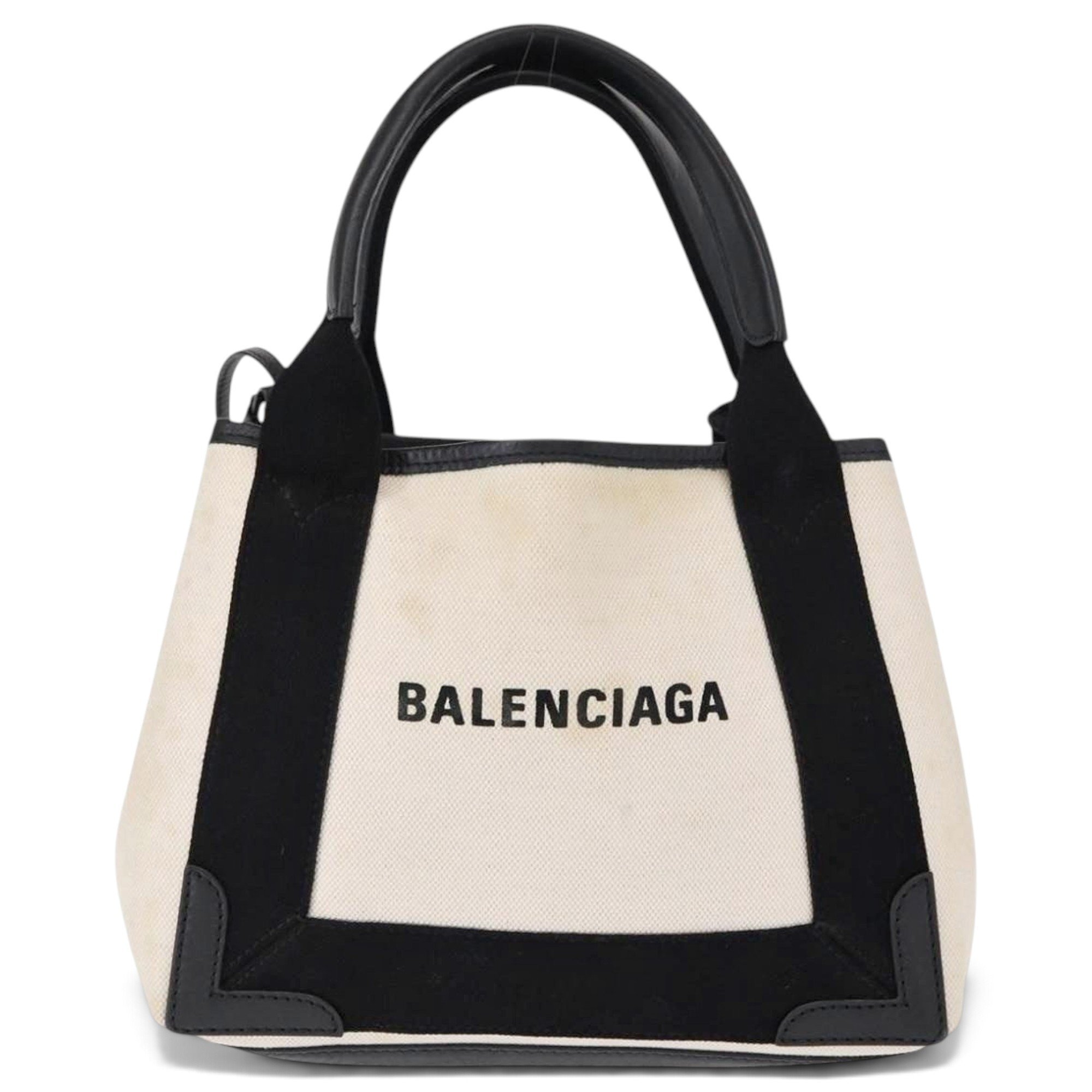 Navy cabas cloth handbag