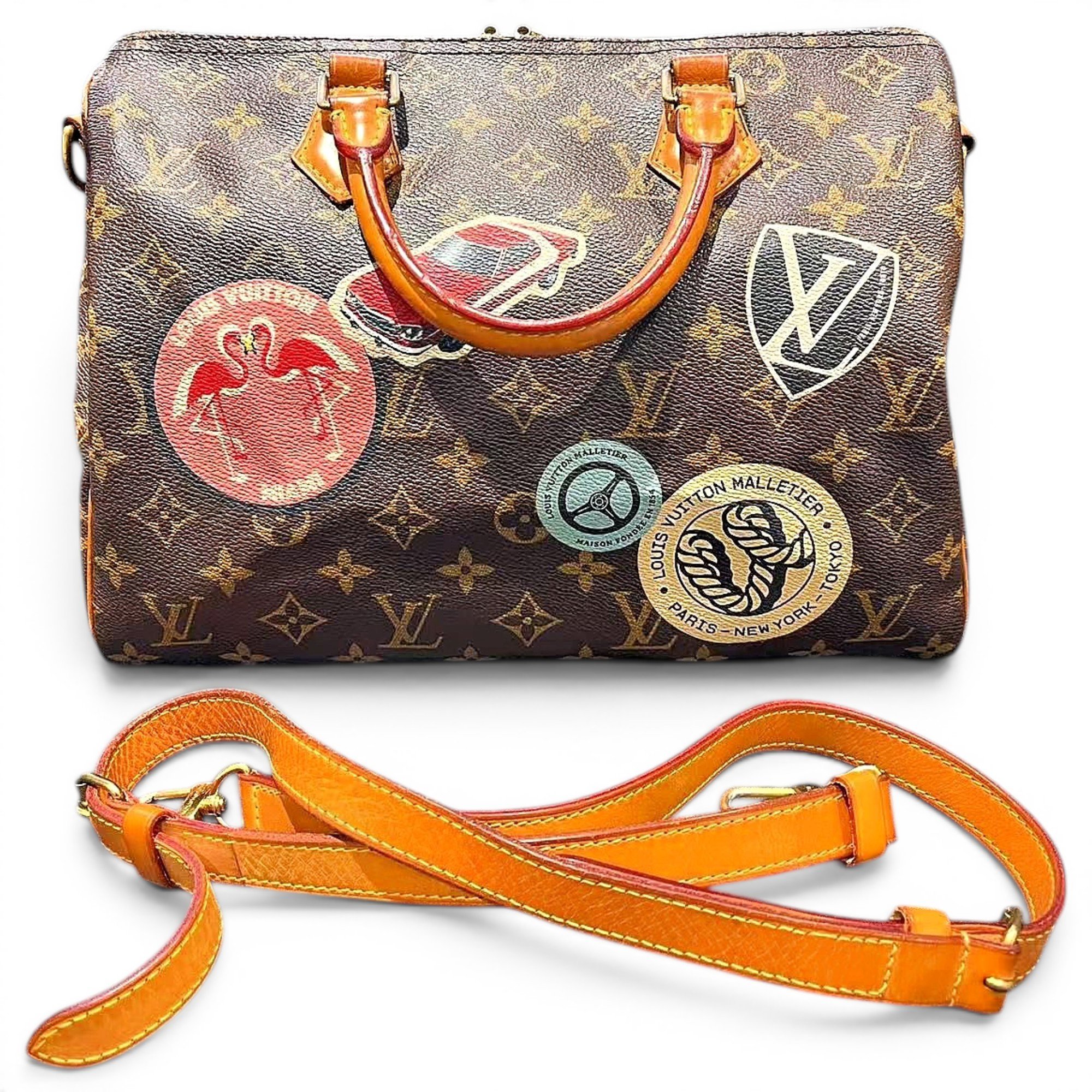Speedy leather handbag