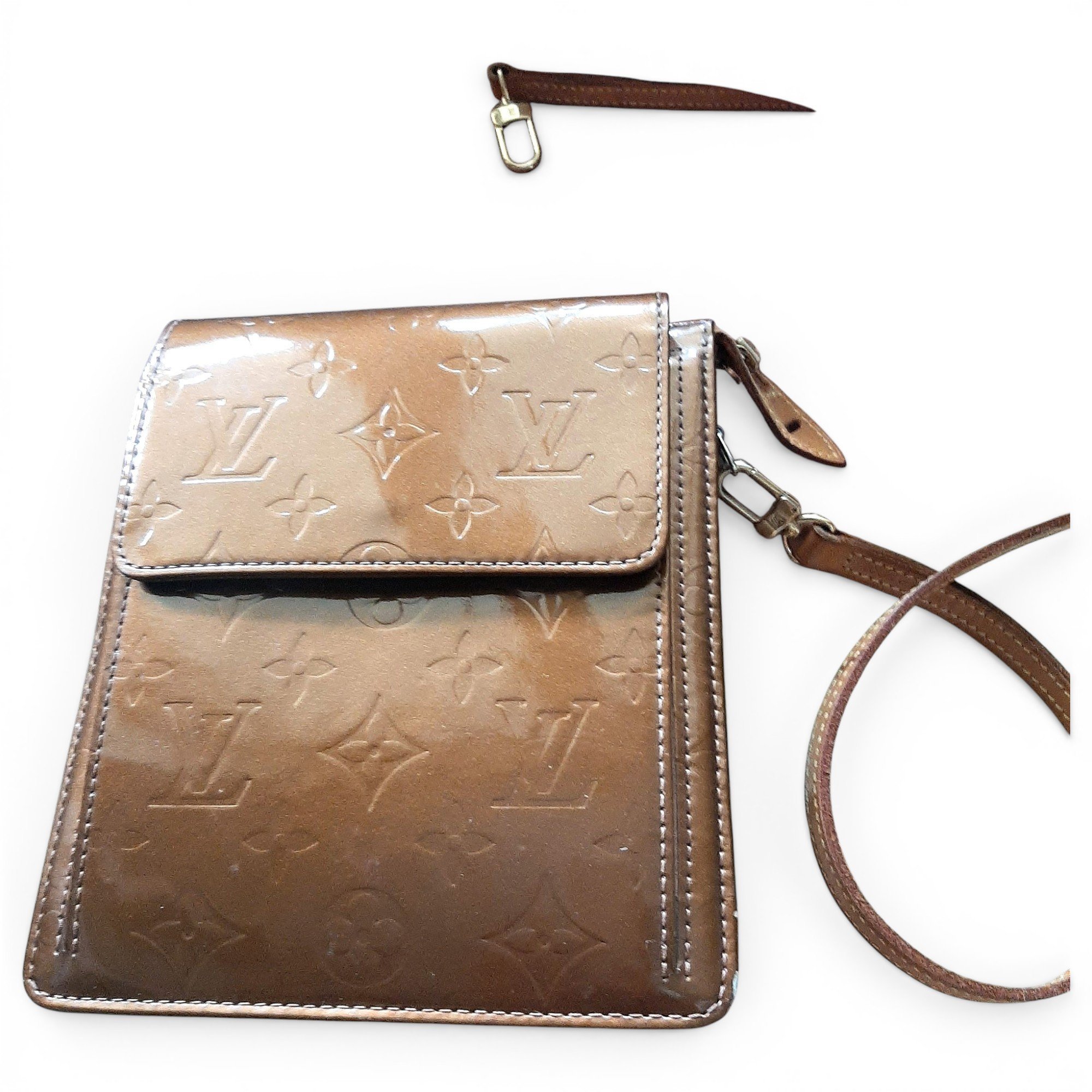 Leather clutch bag