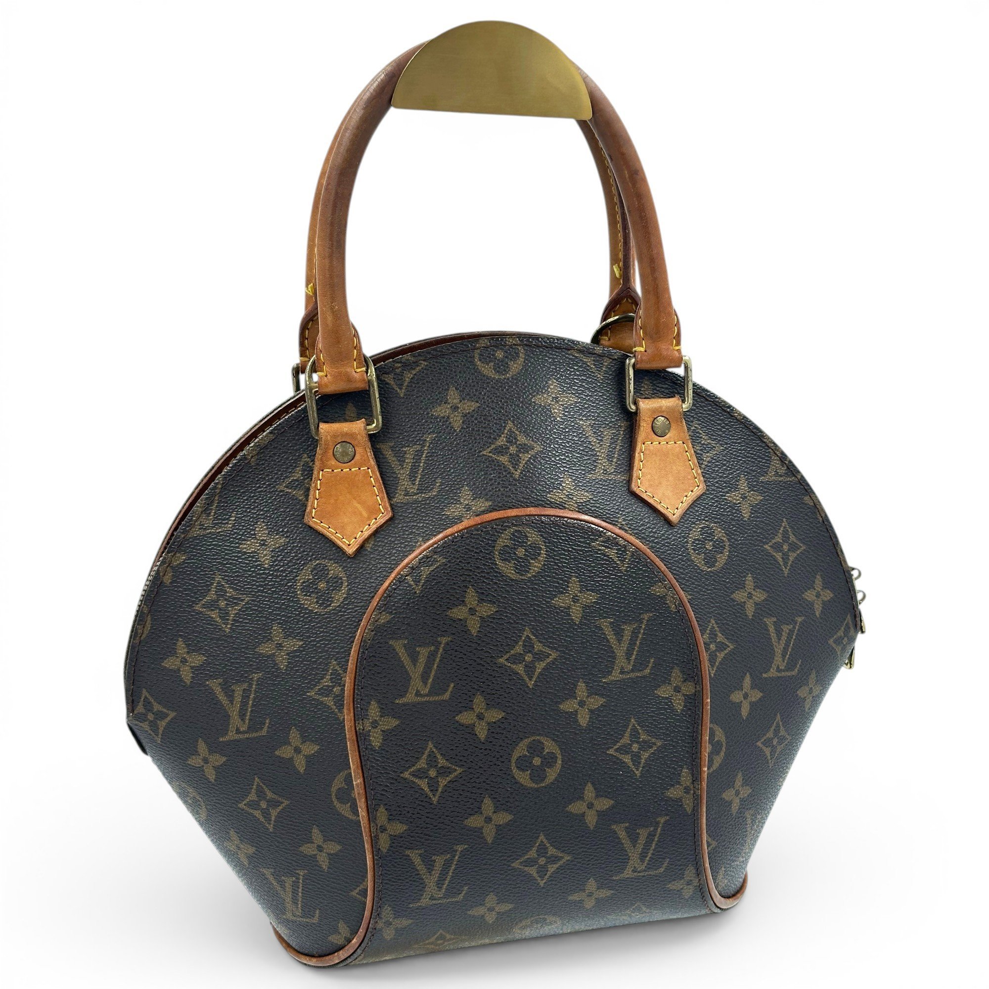 Ellipse leather handbag