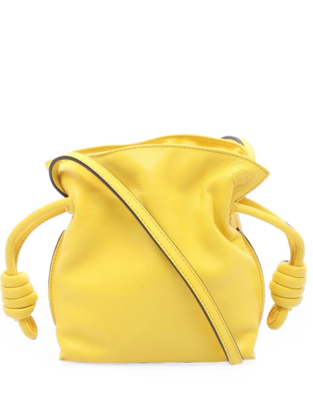 2000s mini Flamenco leather bucket bag
