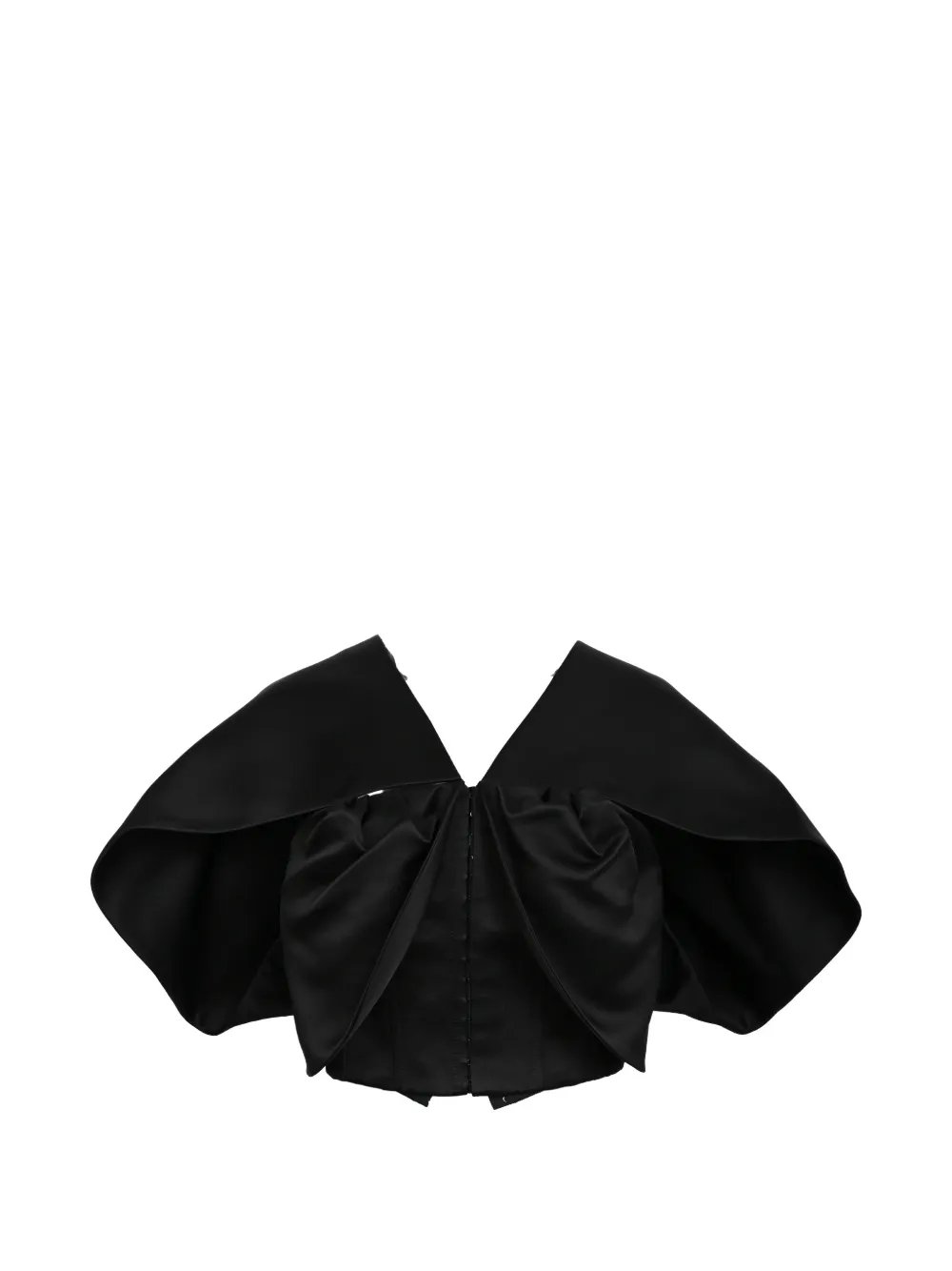cape-shoulder corset-style top