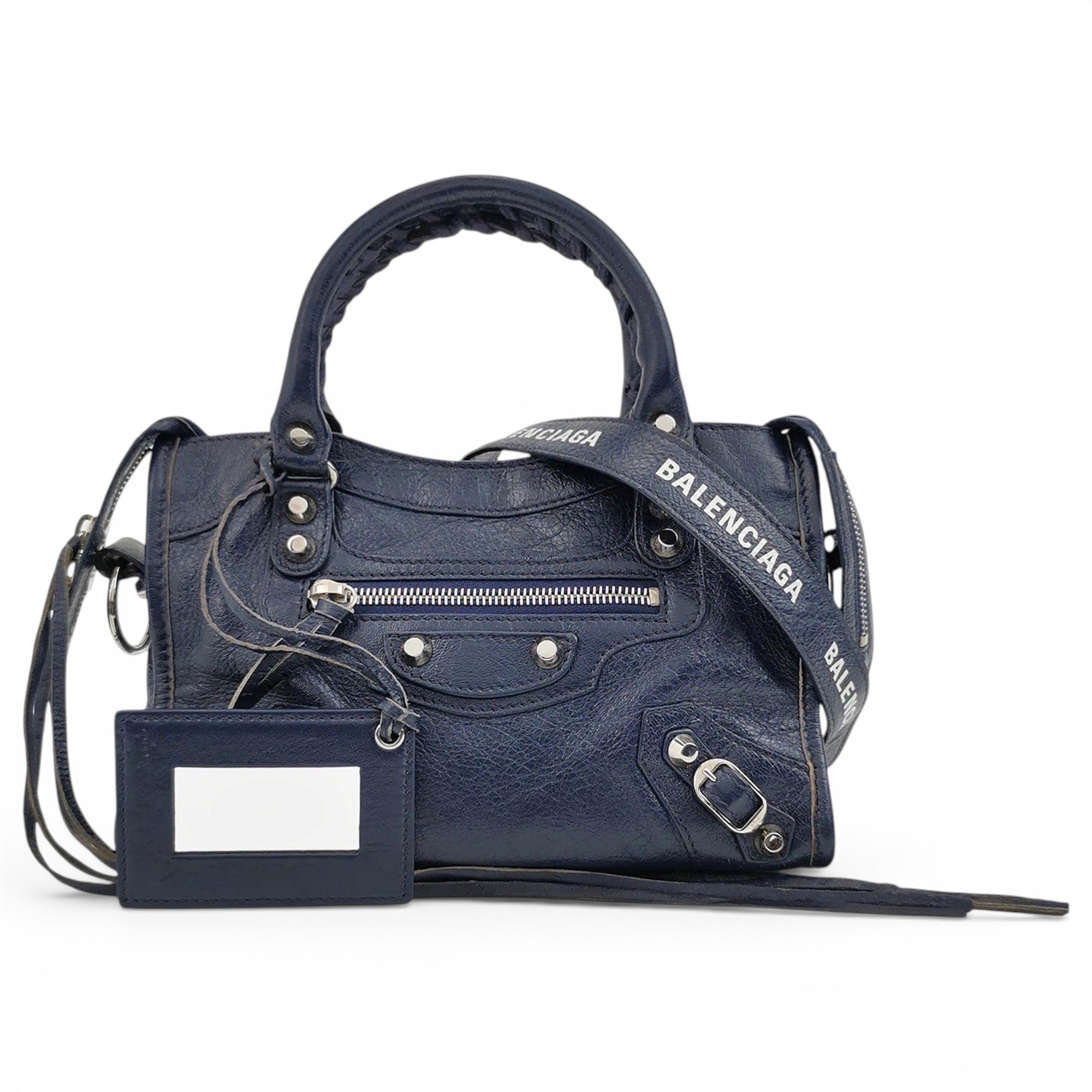 City leather handbag