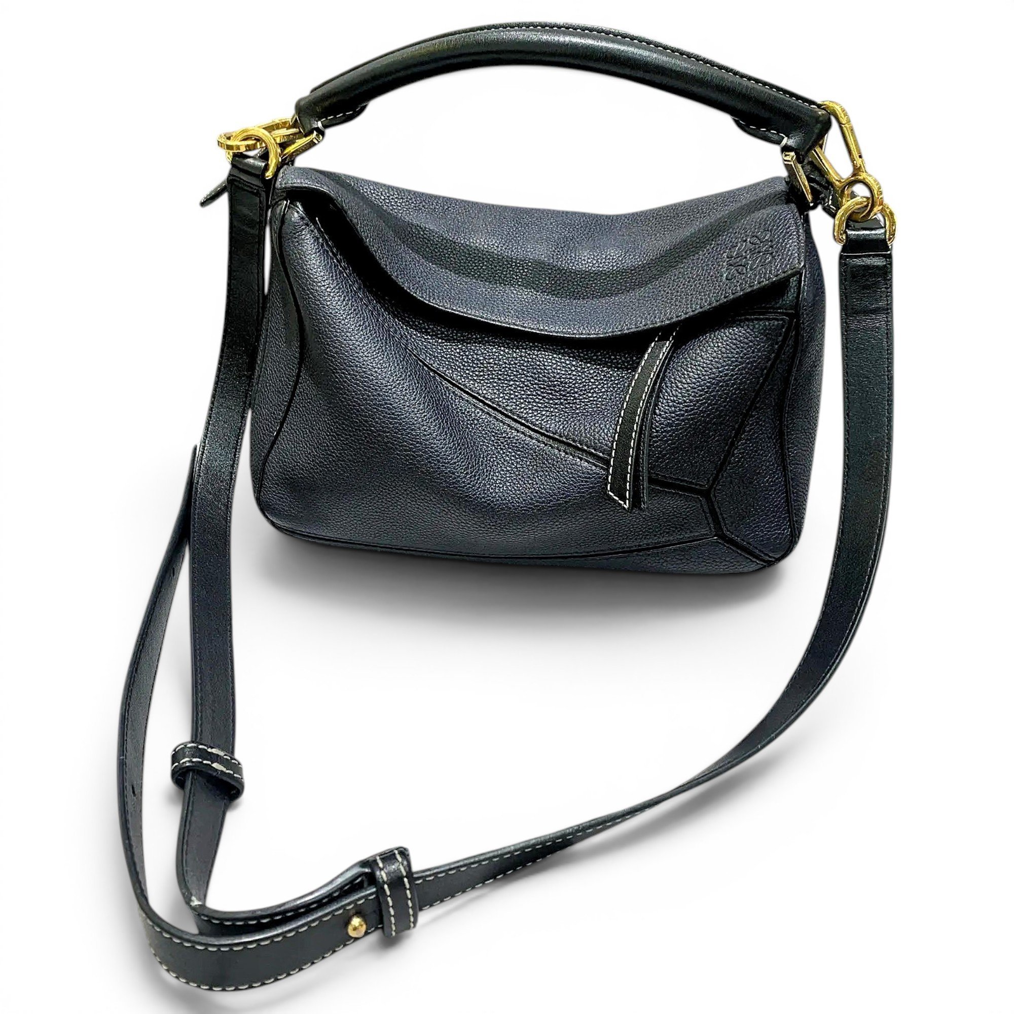 Puzzle leather crossbody bag
