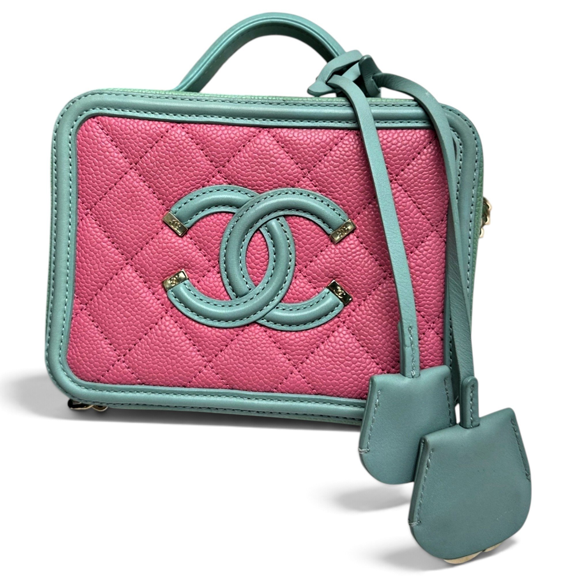 Vanity leather handbag