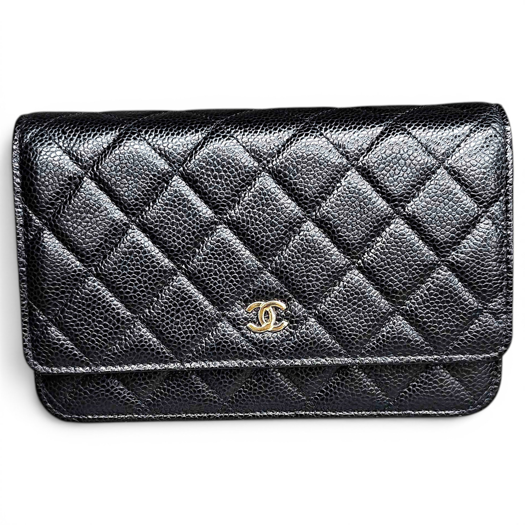 Wallet On Chain leather handbag