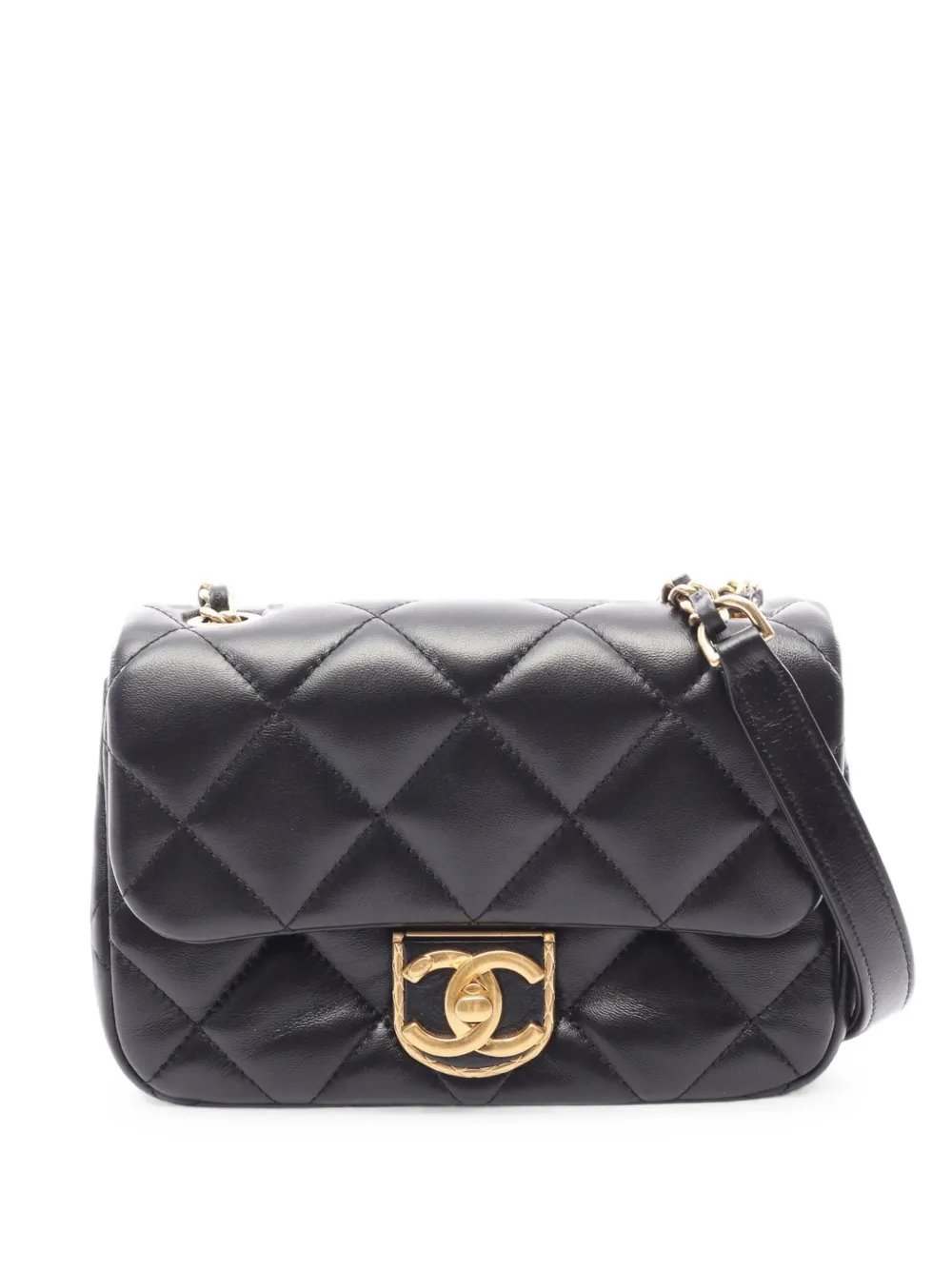 2021-2026 Small Quilted Lambskin Metal Edge CC Flap crossbody bag