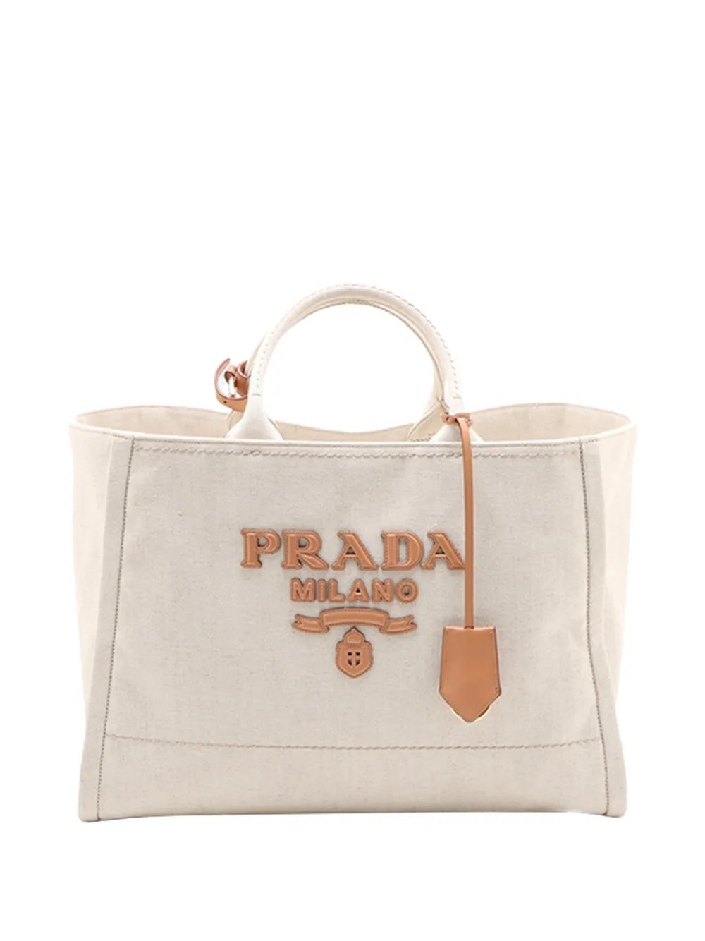 2000-2013 Large Linen and Vitello Logo tote bag