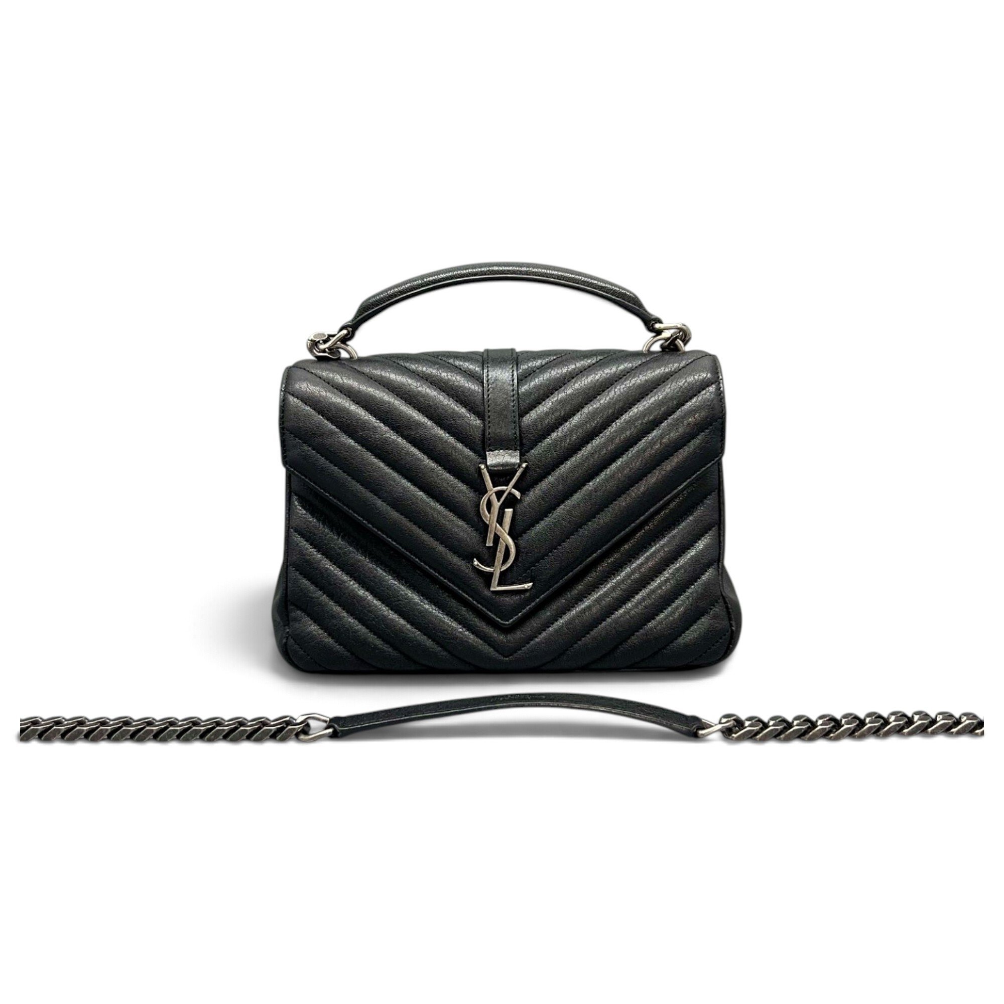 Saint Laurent Collége monogramme leather crossbody bag