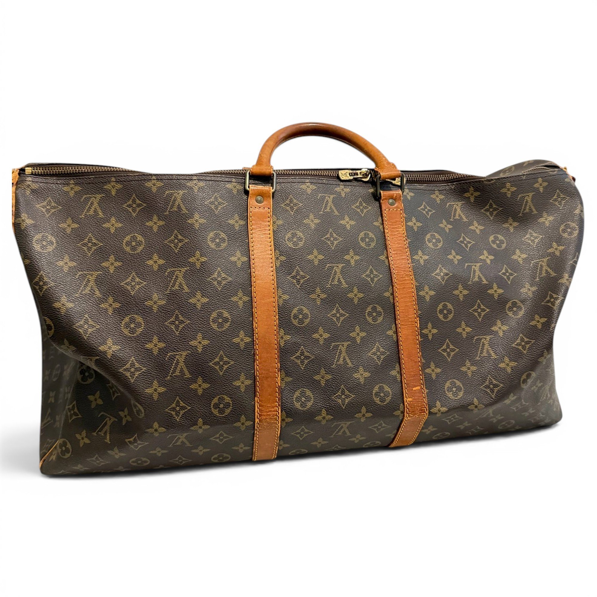 Keepall leather travel bag