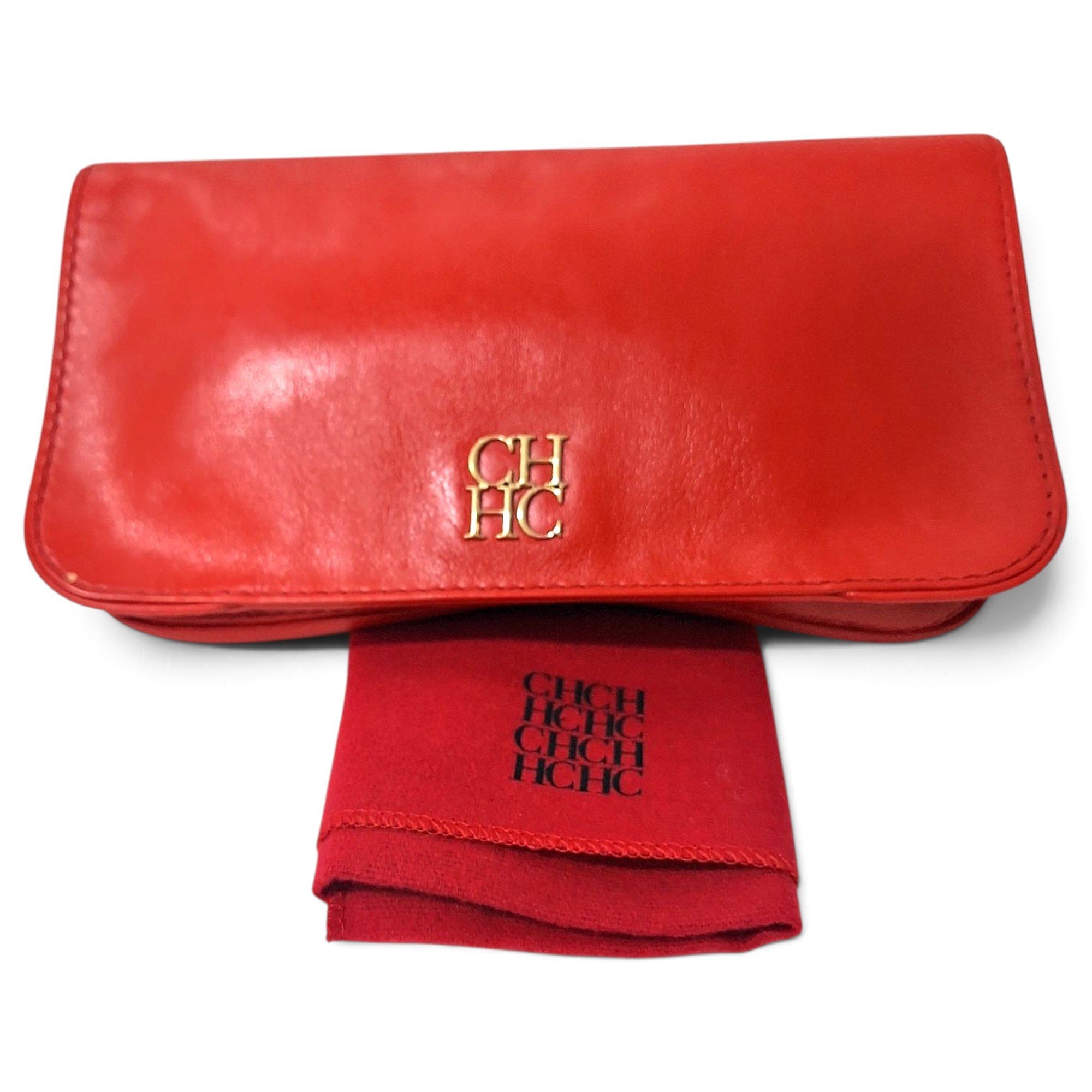 Leather clutch bag