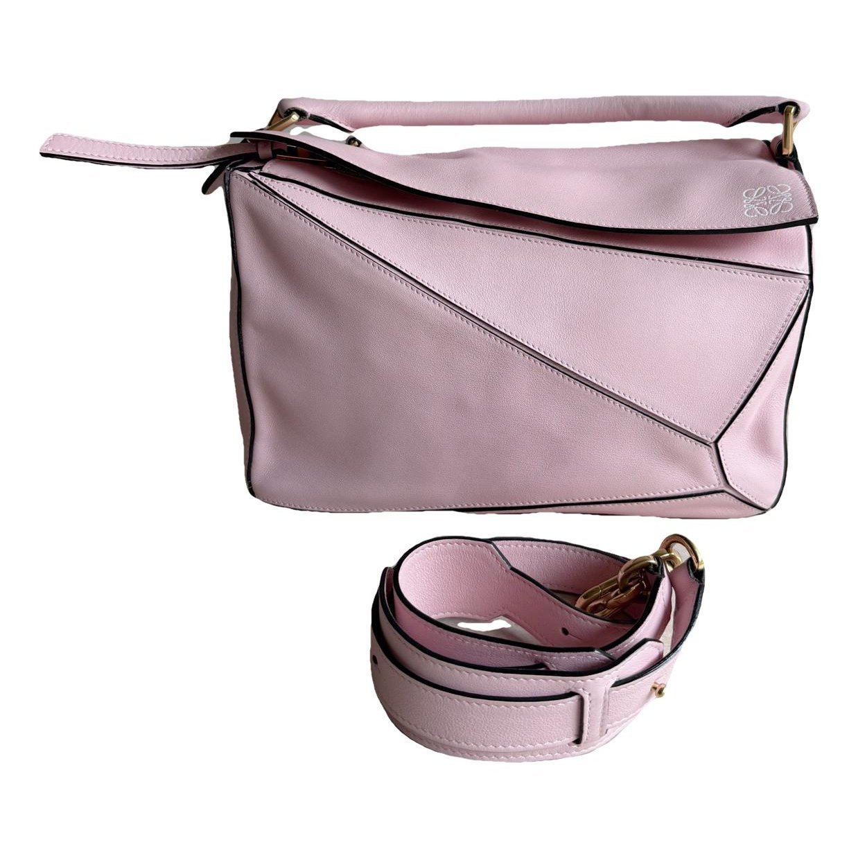 Puzzle leather handbag