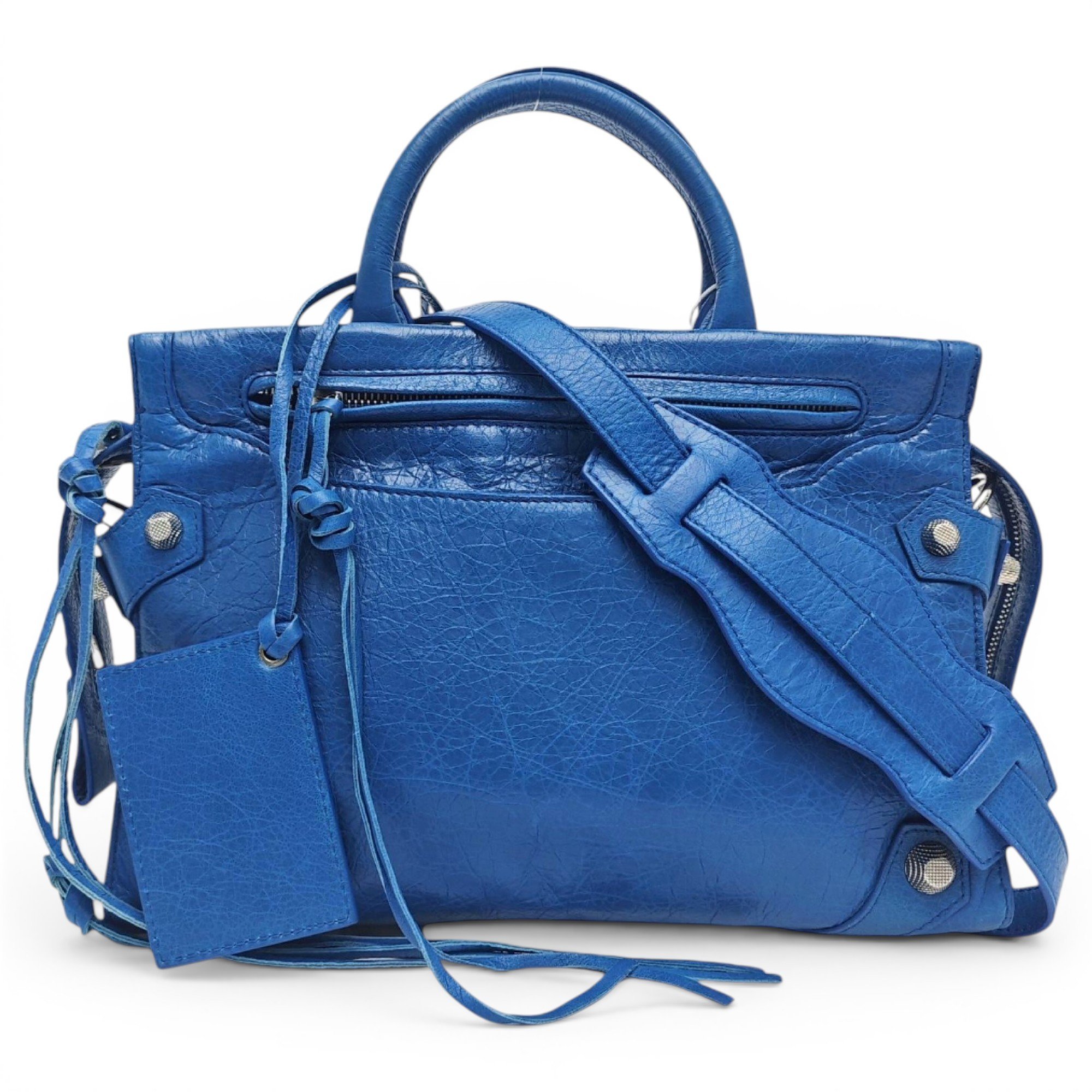 City leather handbag