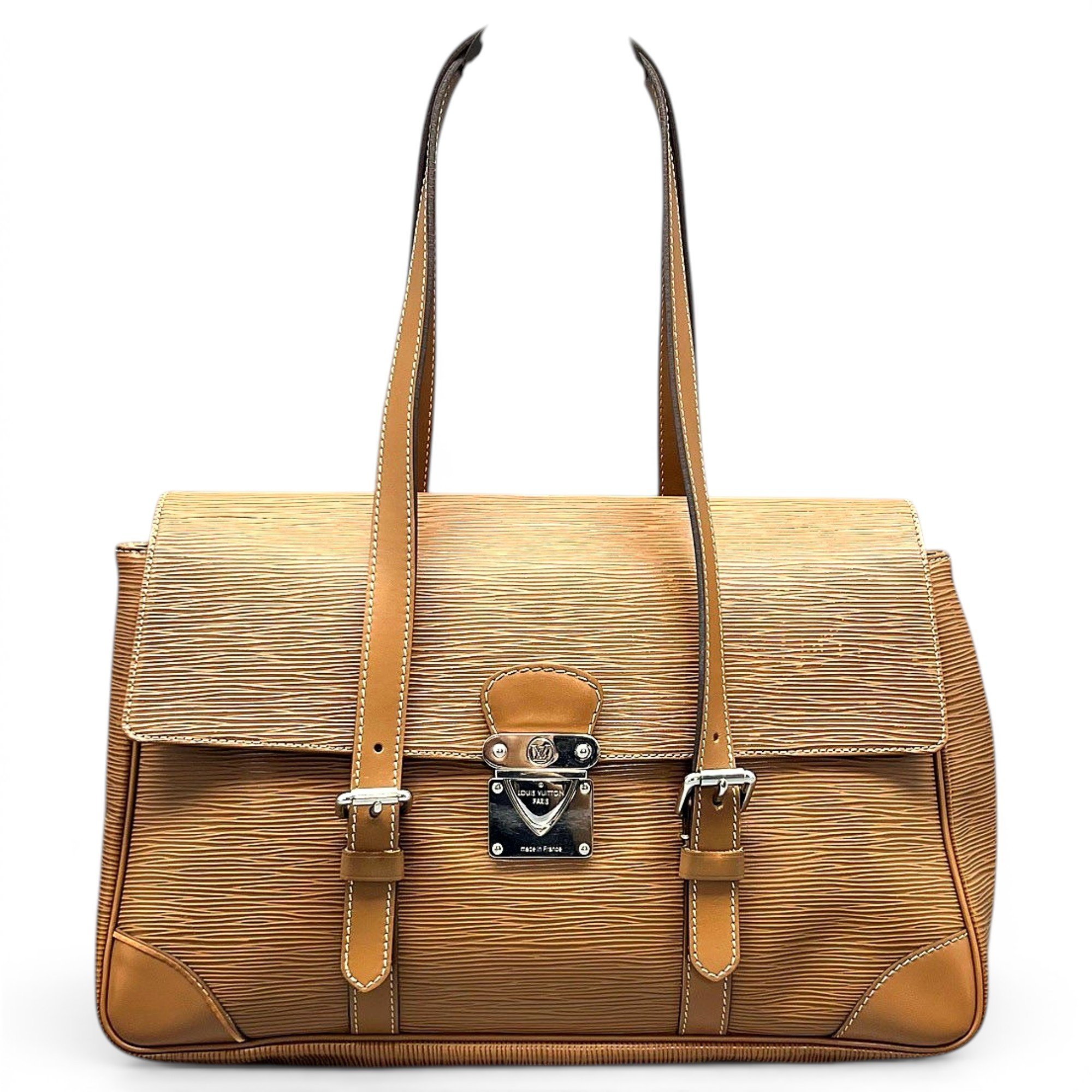 Biface leather handbag
