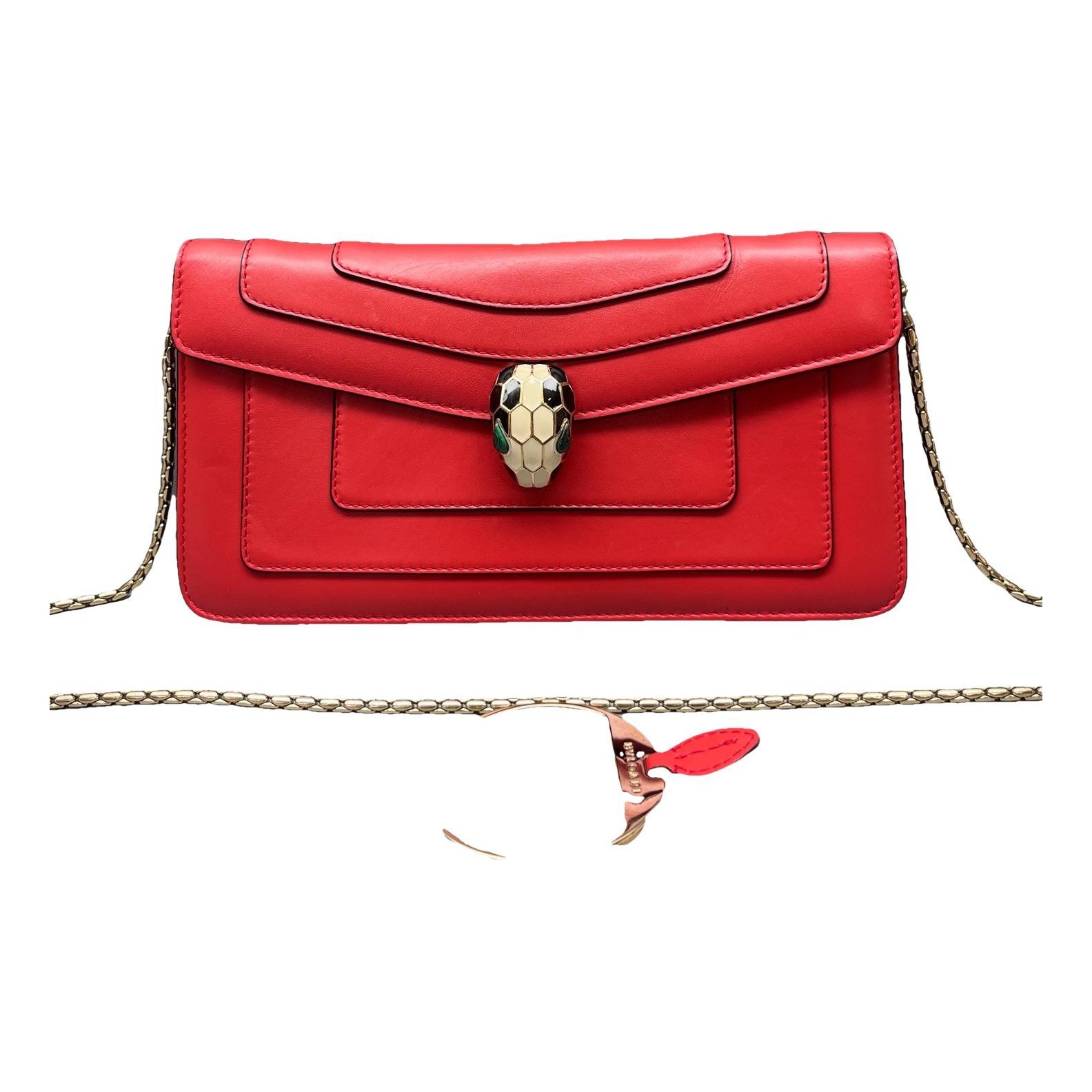 Serpenti leather handbag