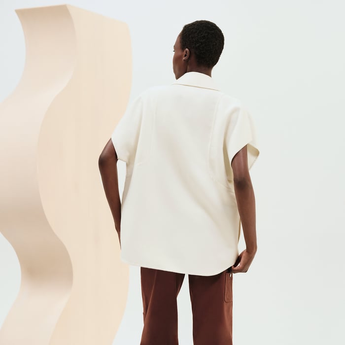 Blanc Naturel Sleeveless Jacket
