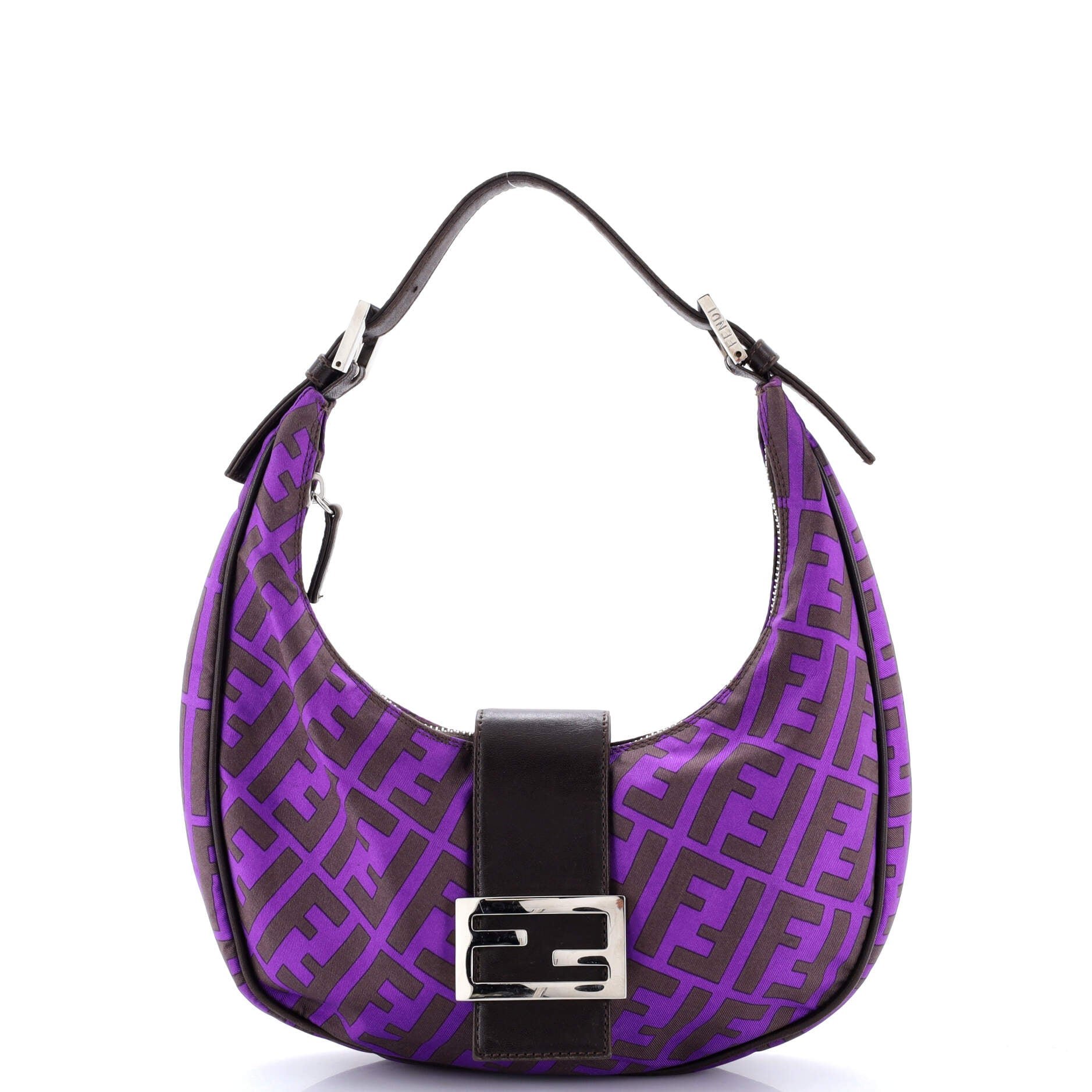 Fendi Flap Hobo Zucca Canvas Small