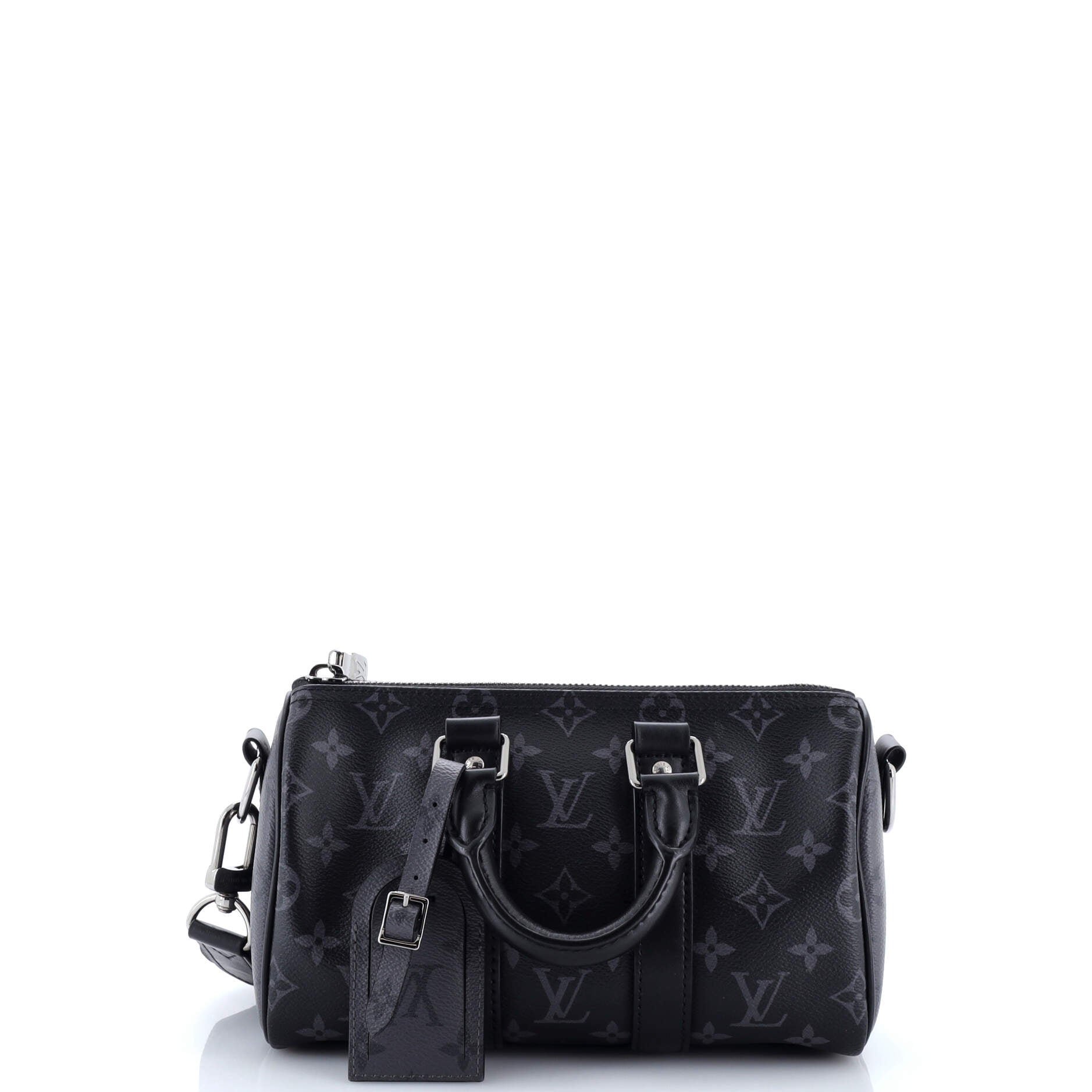 Louis Vuitton Keepall Bandouliere Bag Reverse Monogram Eclipse Canvas 25