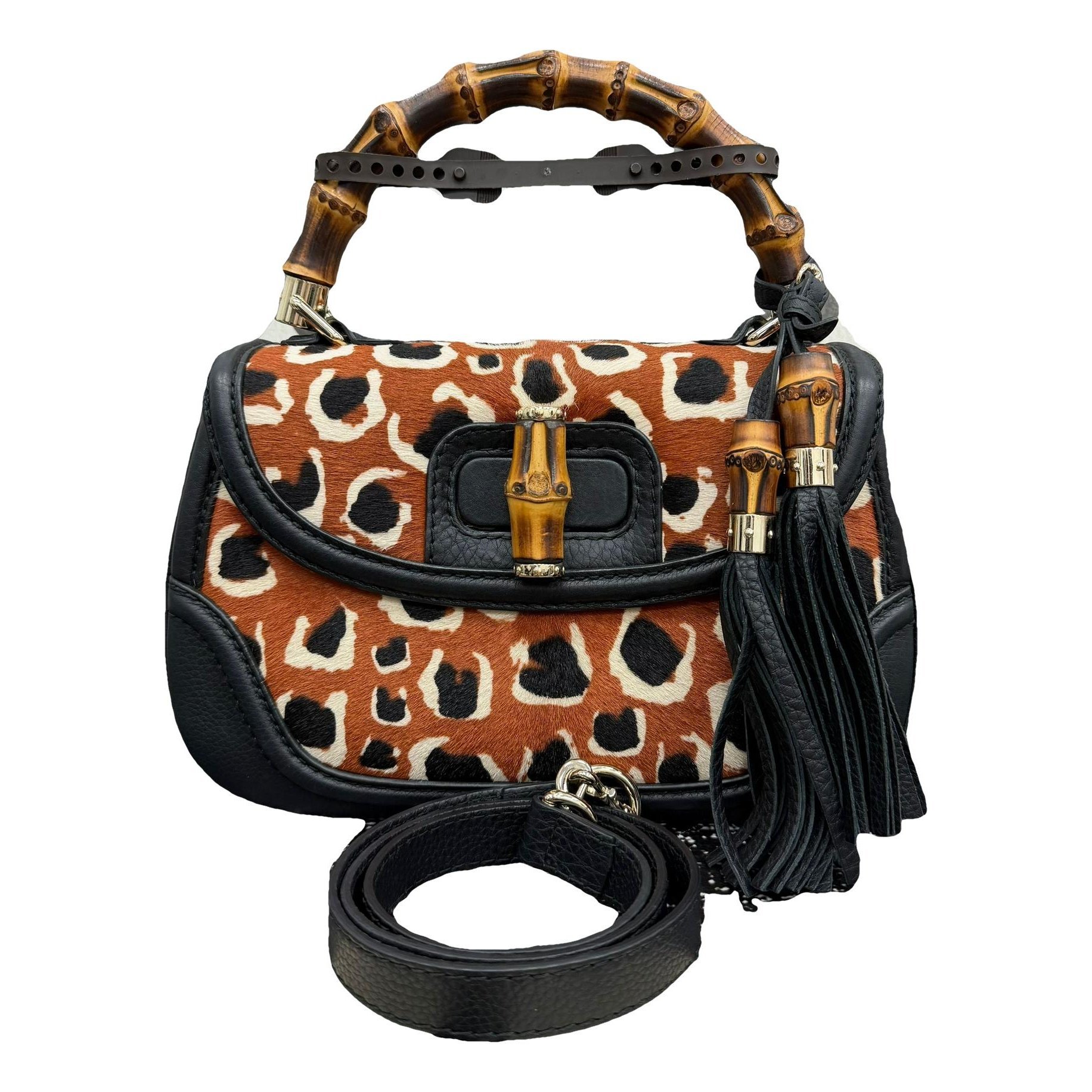 Bamboo leather handbag