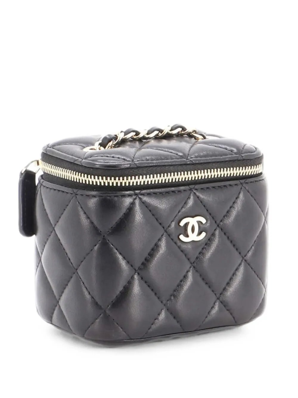 Classic Vanity Case with Chain Quilted Lambskin Mini crossbody bag