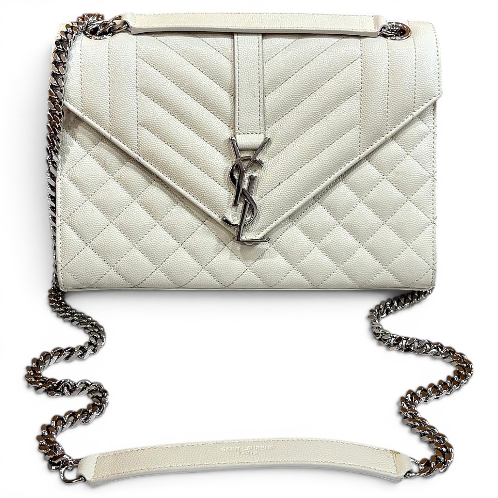 Envelope leather handbag