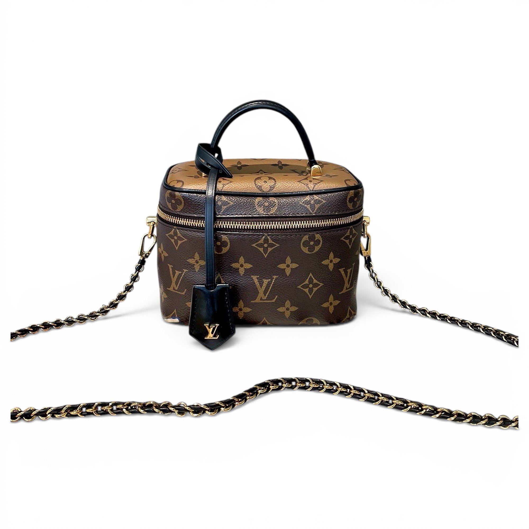 Vanity leather handbag
