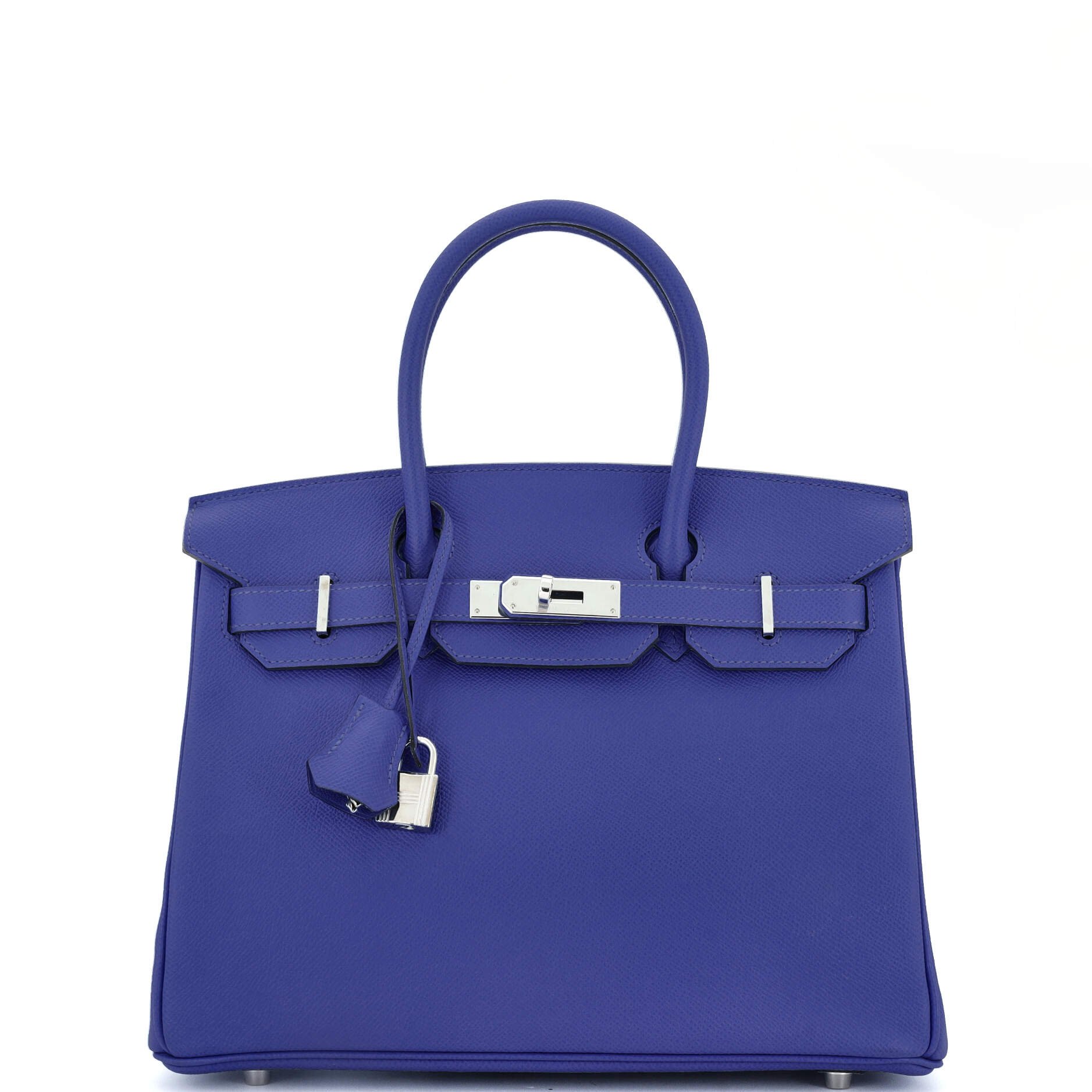 Hermes Birkin Handbag Bleu Electrique Epsom with Palladium Hardware 30