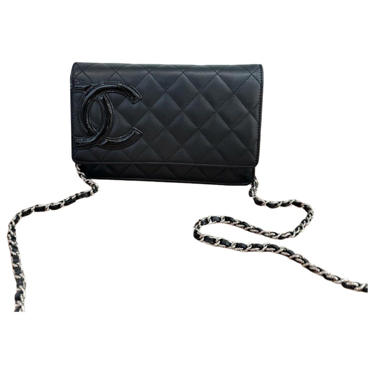 Wallet On Chain Double C leather crossbody bag