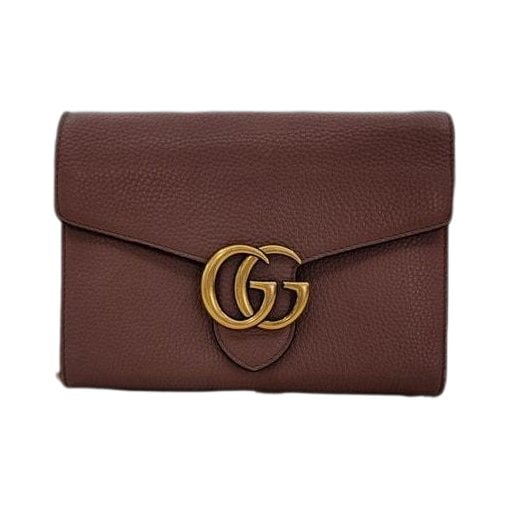 Leather clutch bag