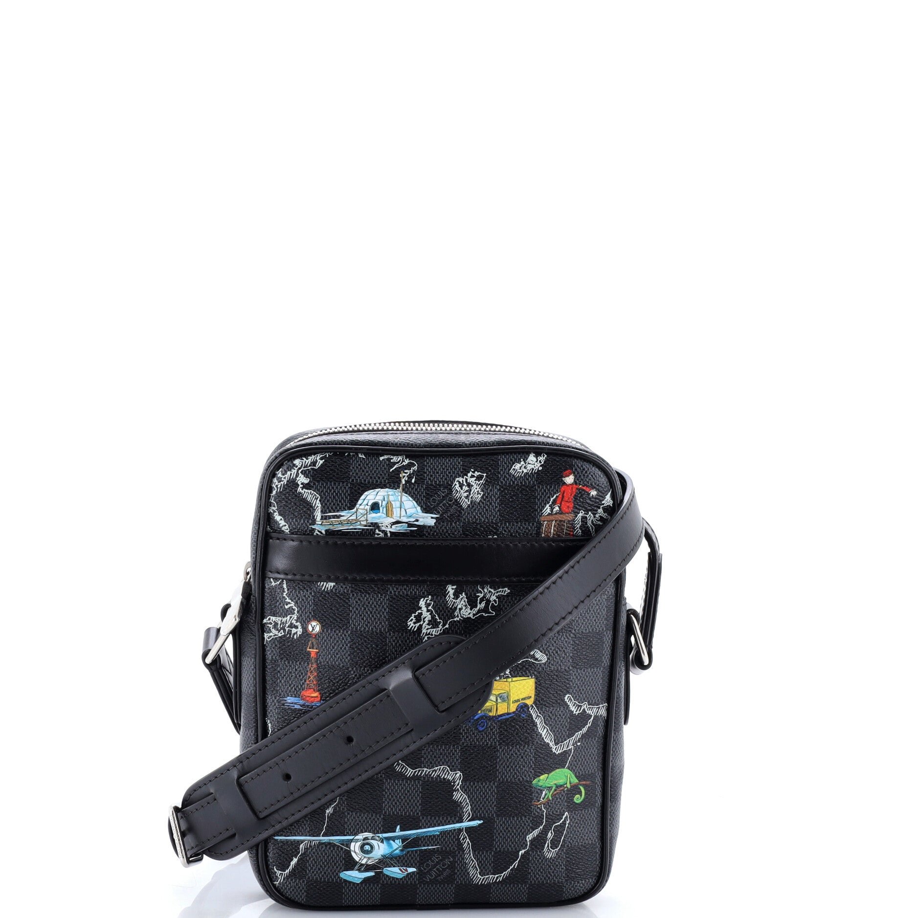 Danube Slim Bag Limited Edition Renaissance Map Damier Graphite PM