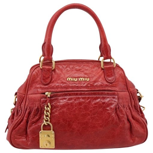 Coffer leather handbag