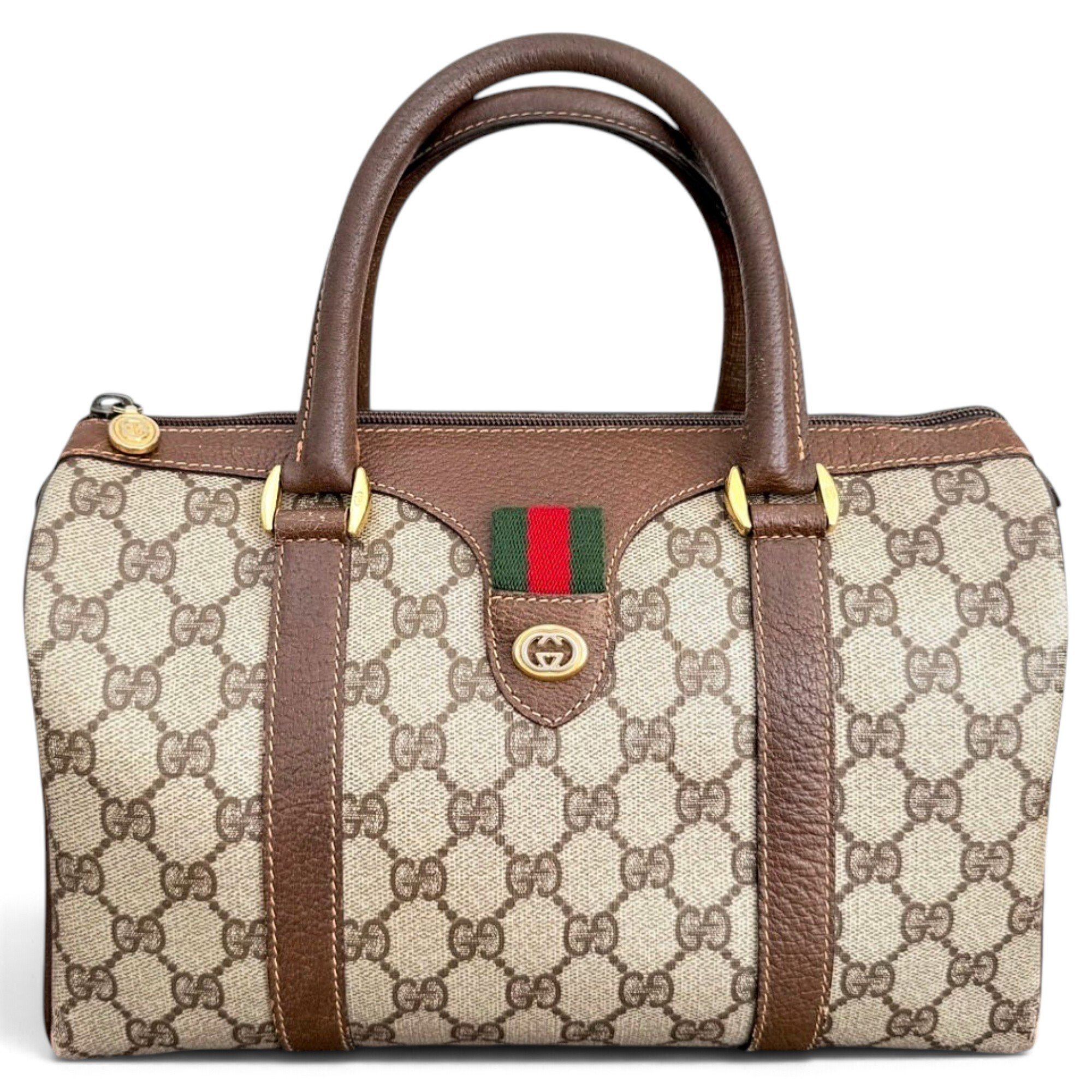 Ophidia Boston patent leather handbag