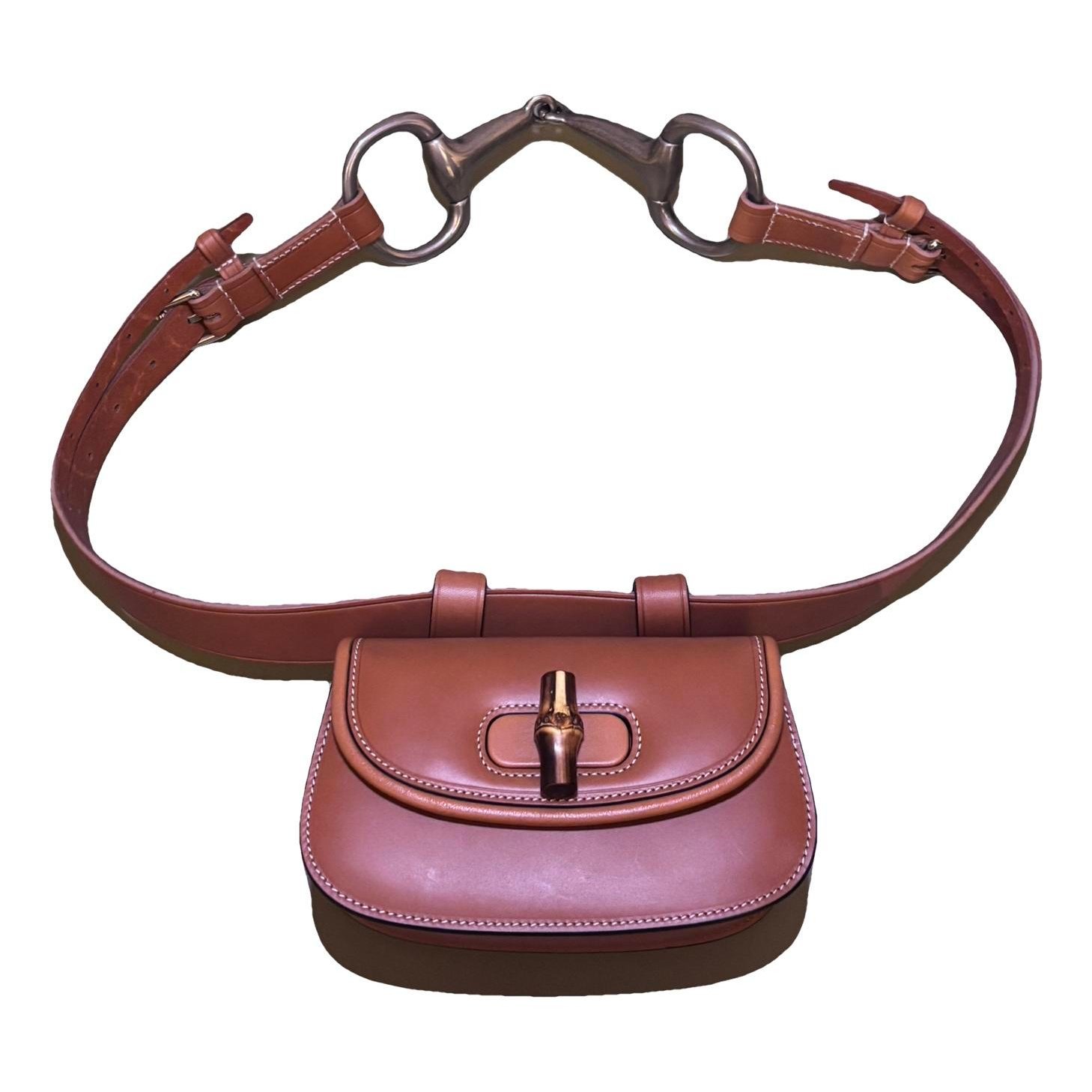 Bamboo leather handbag