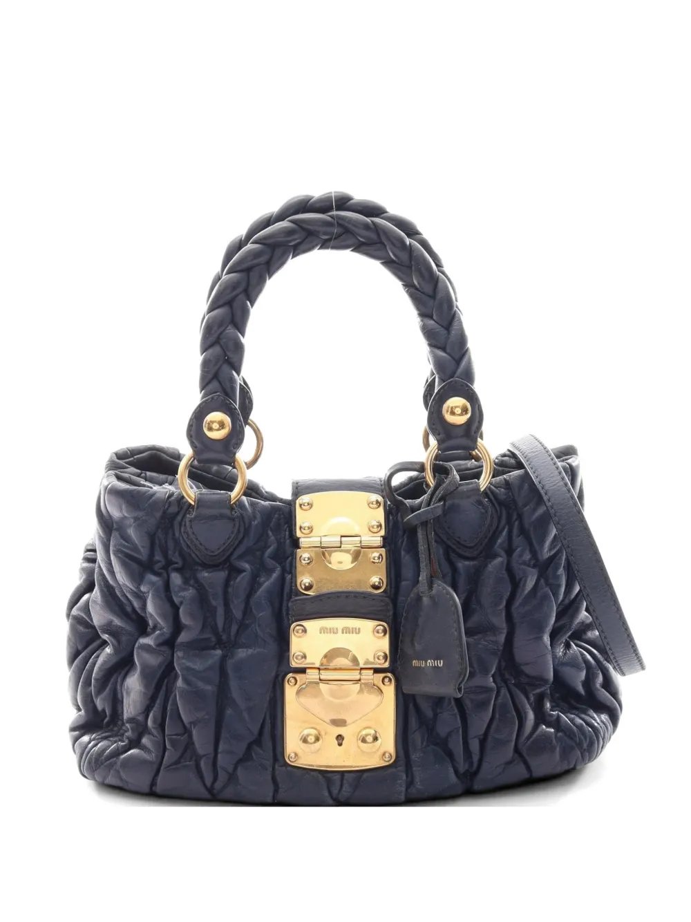 2000s Matelasse leather two-way handbag