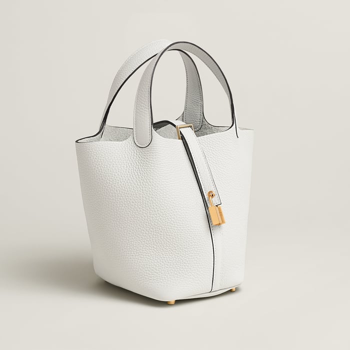 New White Picotin Lock 18 Bag