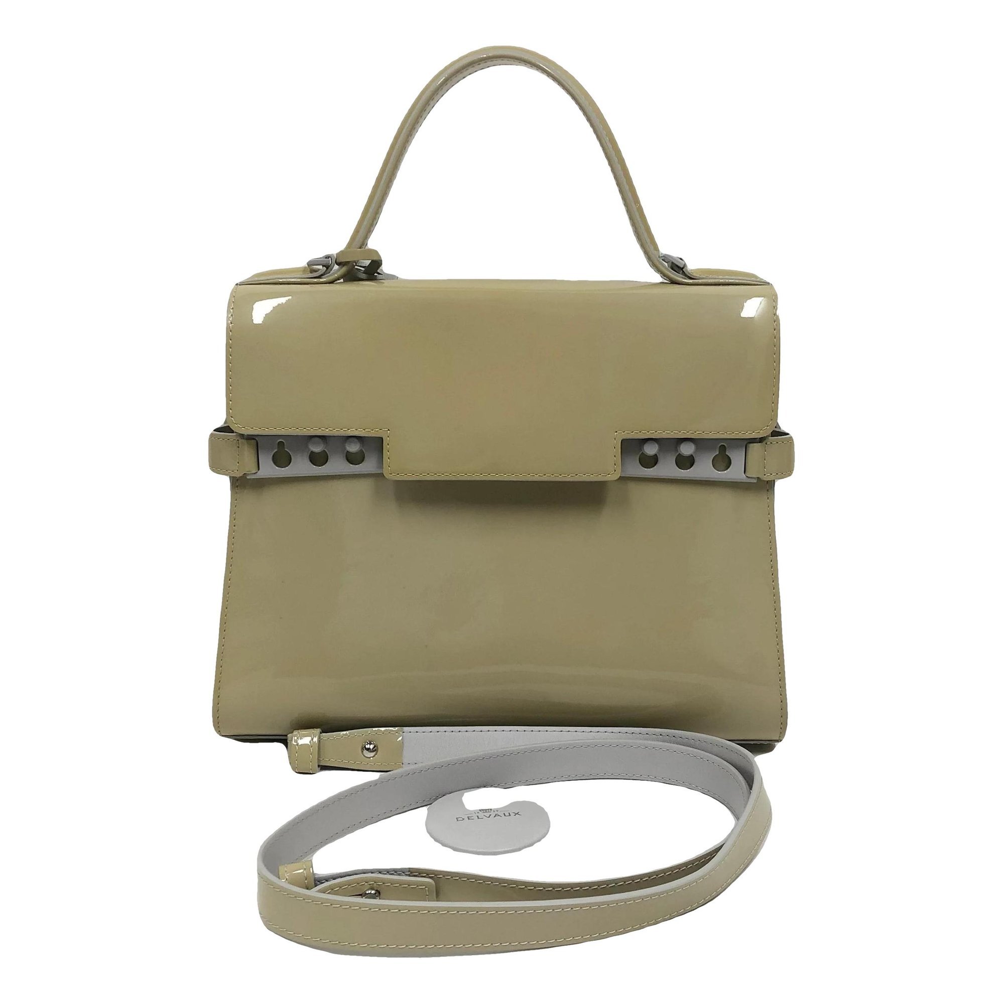 Patent leather satchel