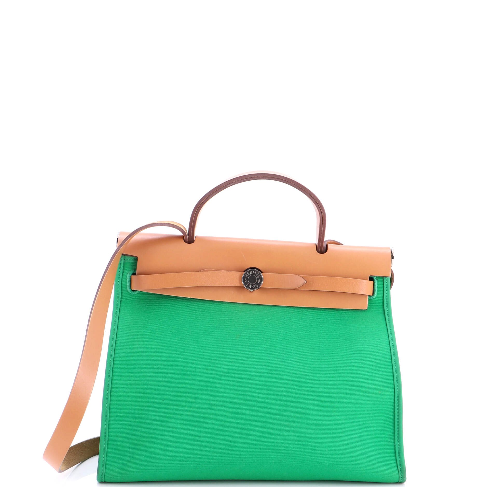 Hermes Herbag Zip Leather and Toile 31