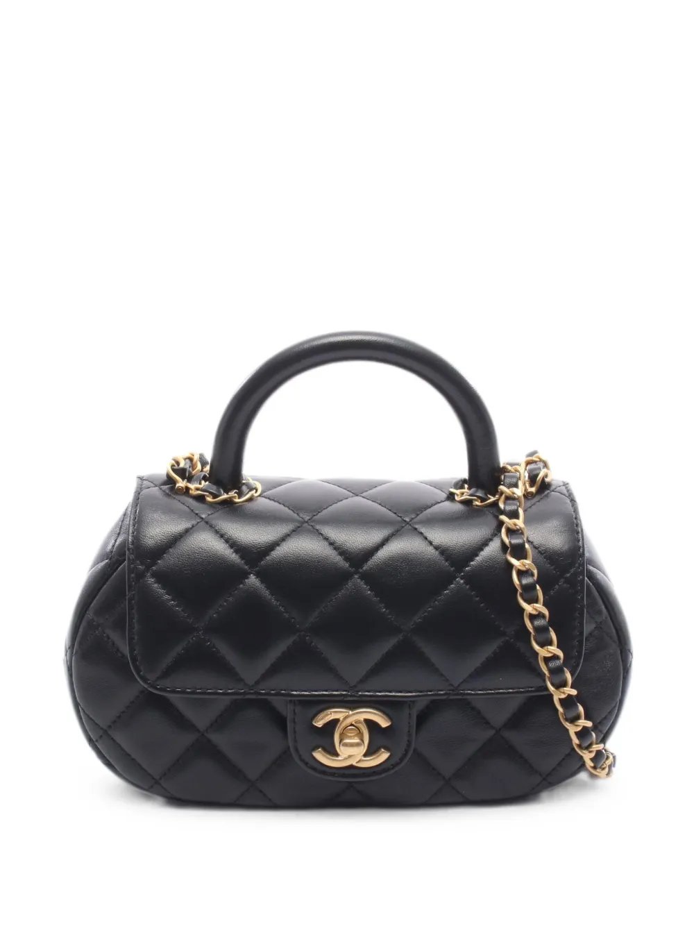 Matelasse top handle tote bag