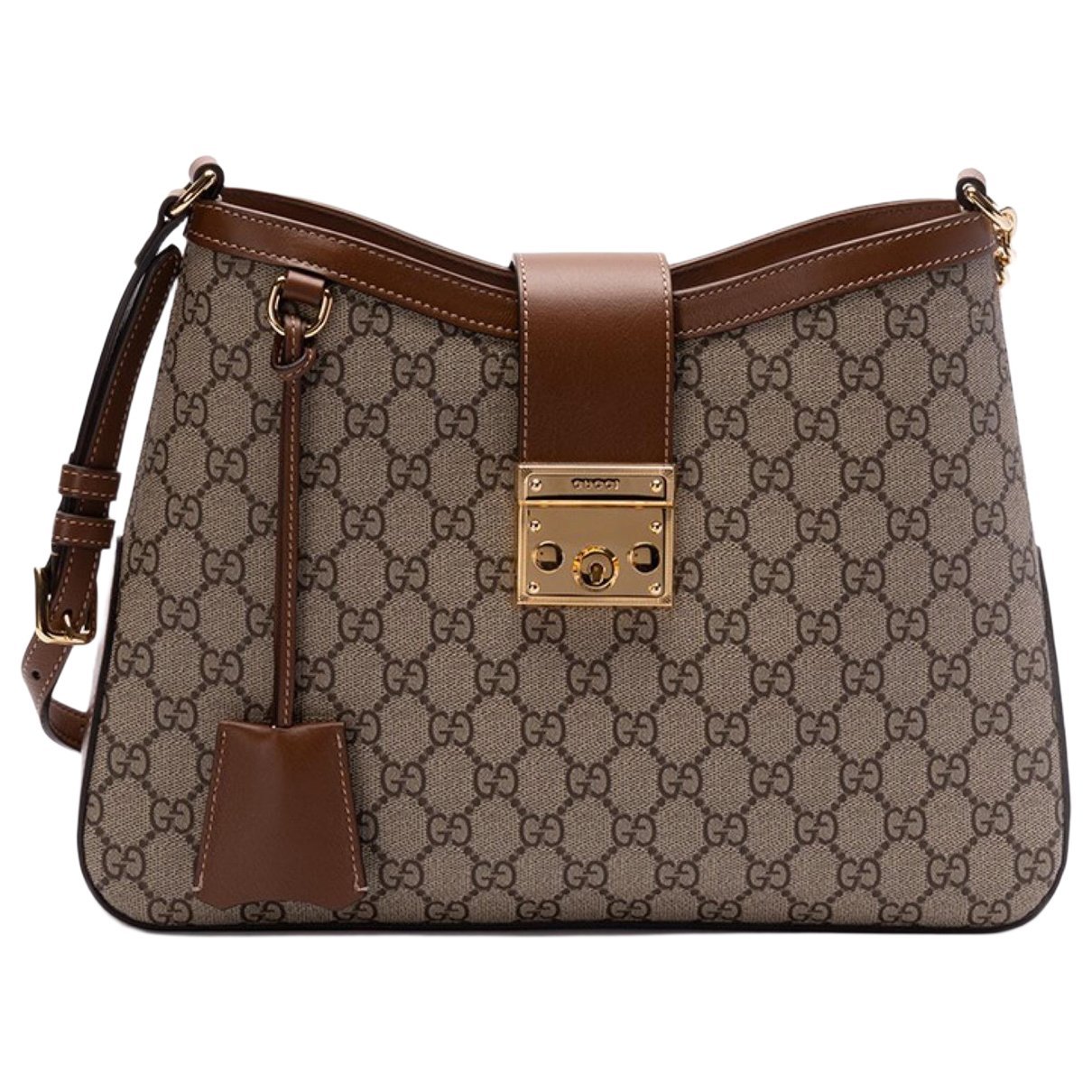 Padlock leather handbag