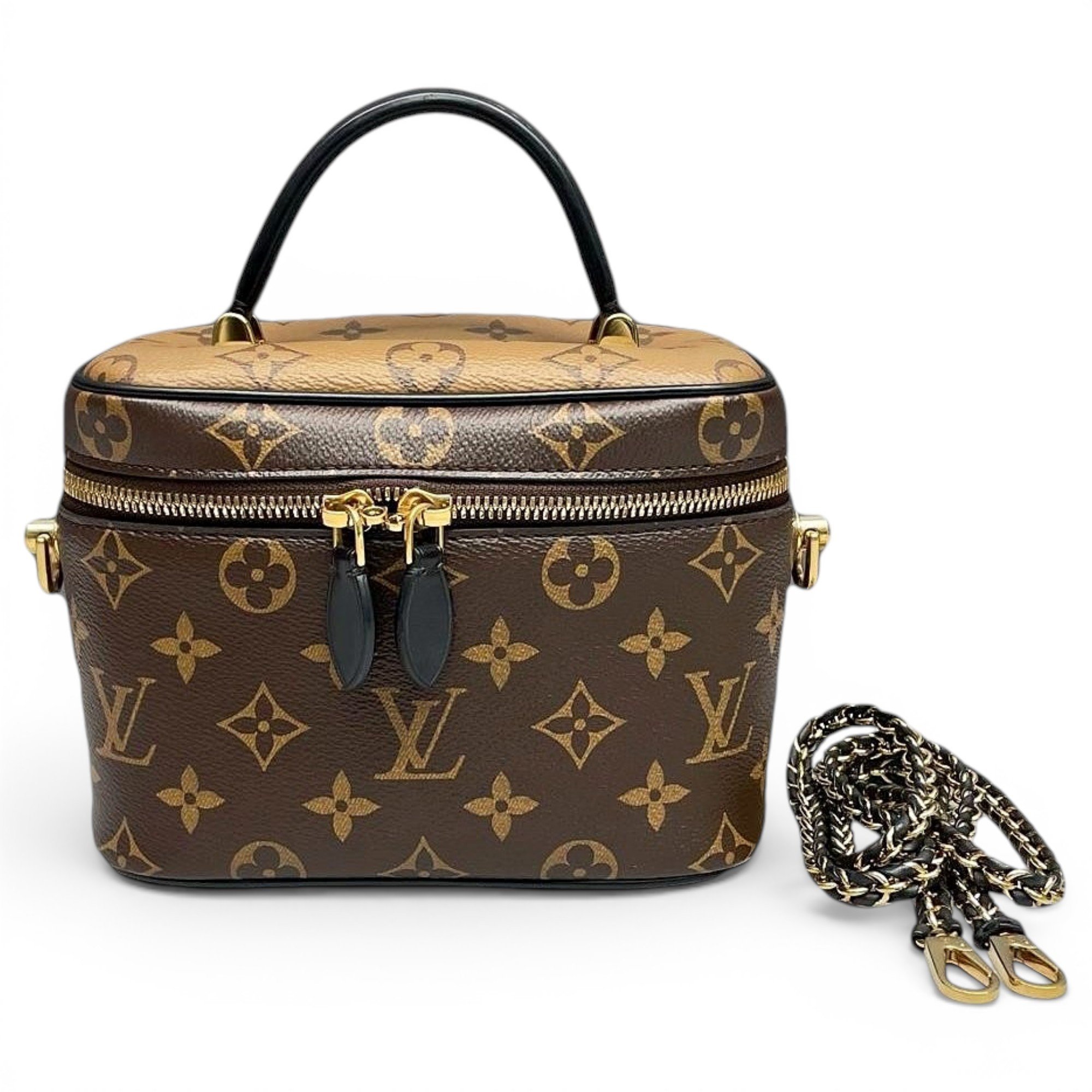 Vanity leather handbag