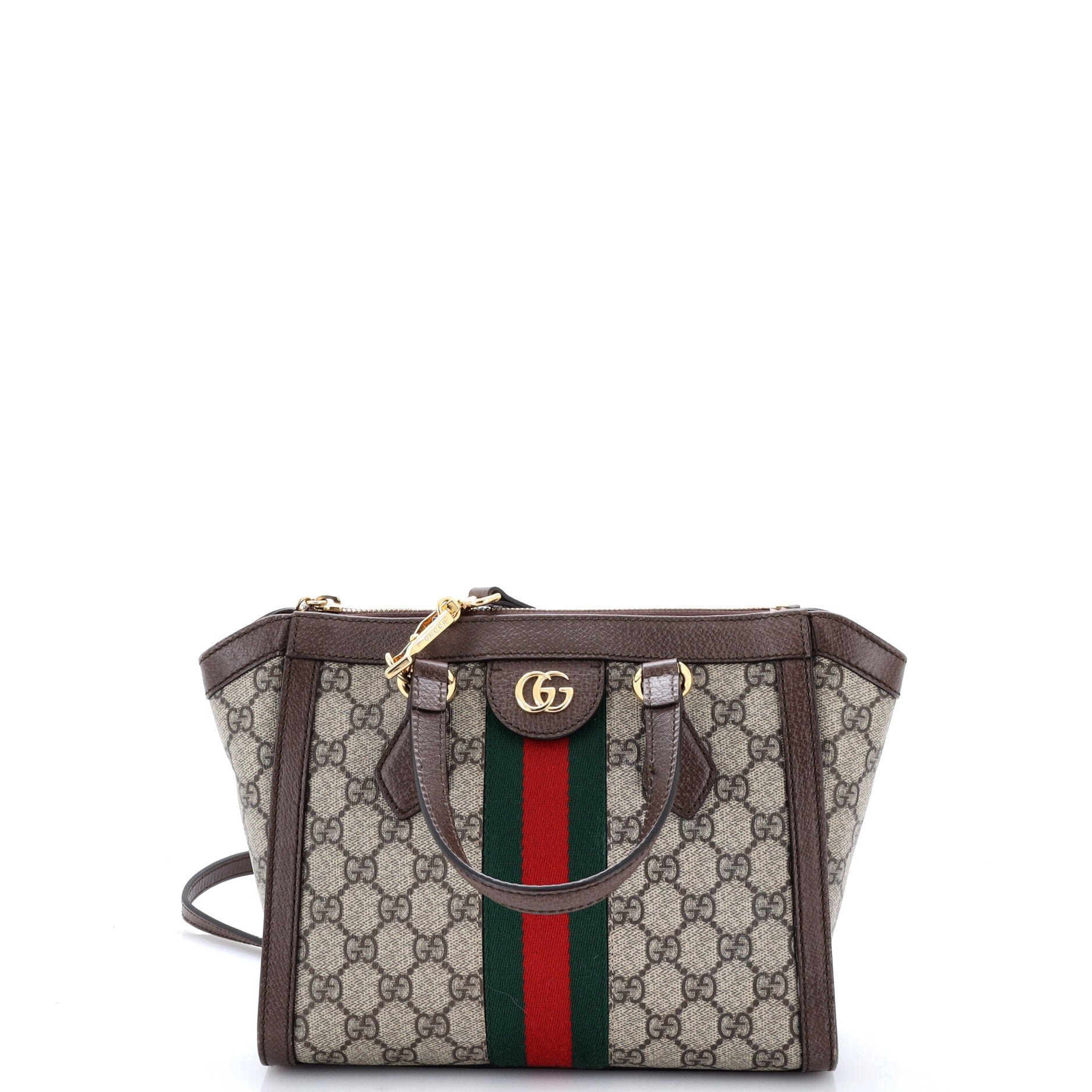 Ophidia Top Handle Tote GG Coated Canvas Small