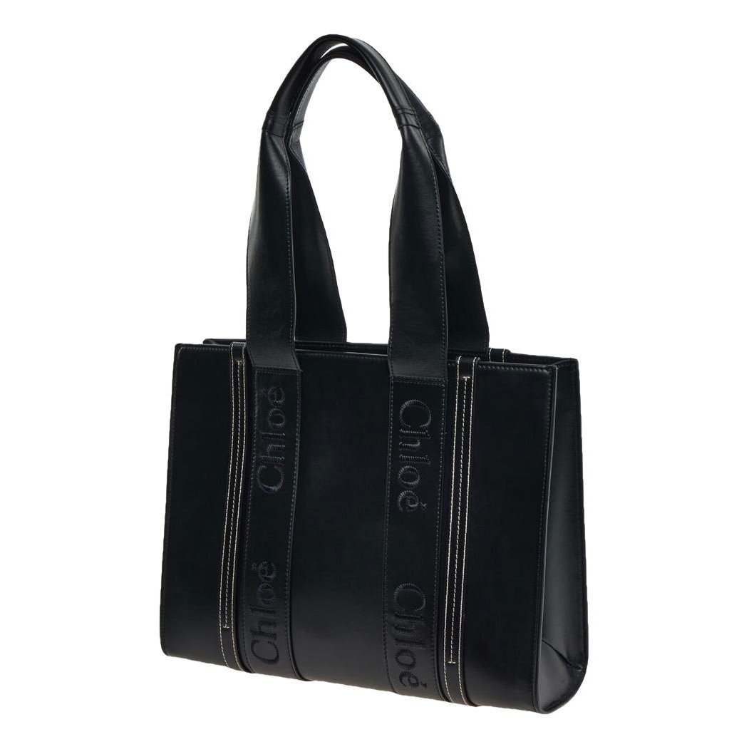 Woody leather tote
