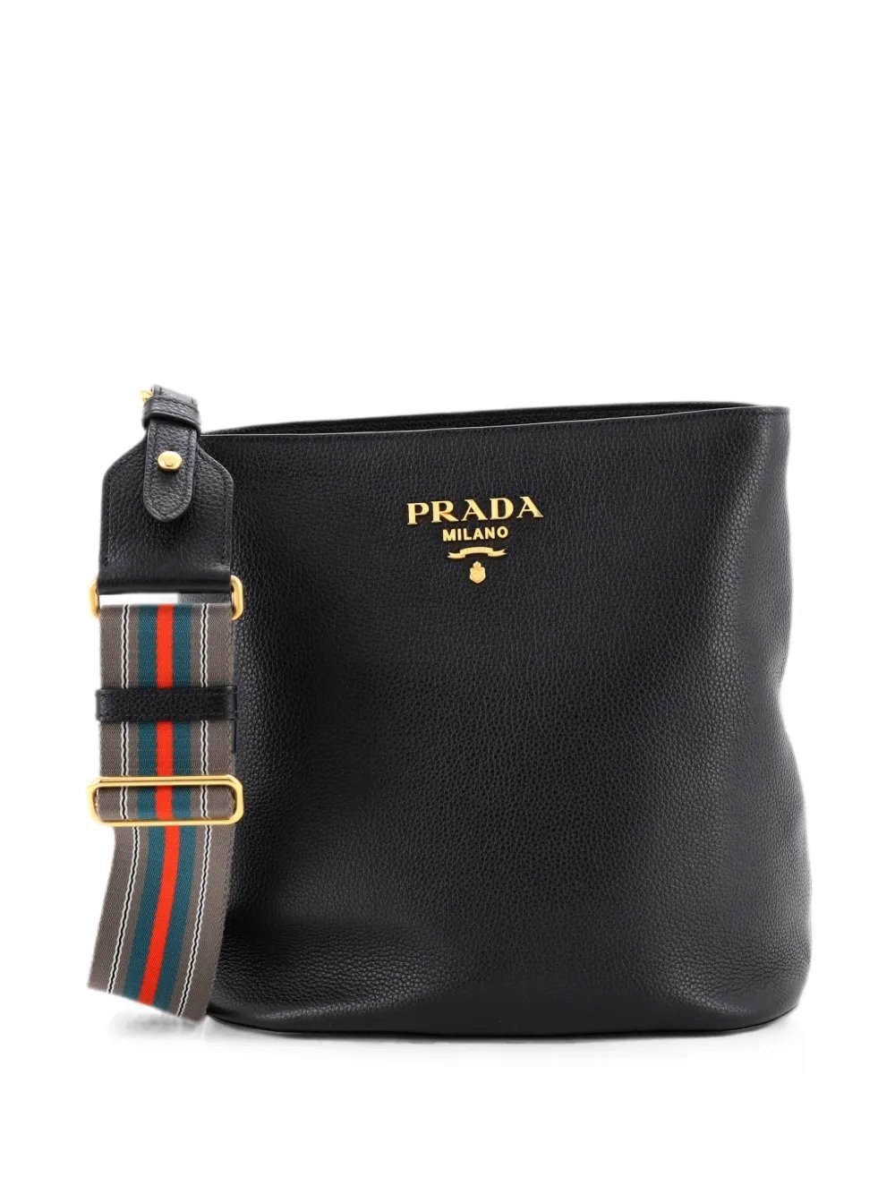 Logo Messenger Bag Vitello Phenix Medium bucket bag